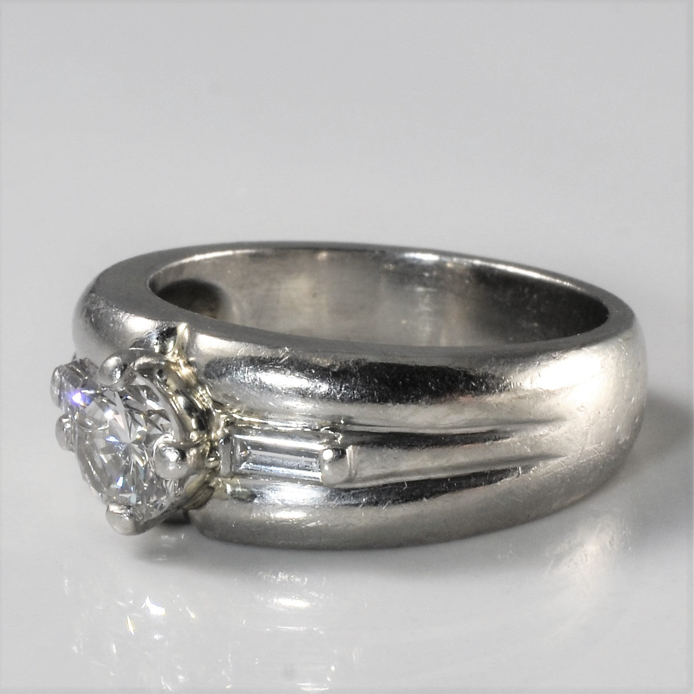 Platinum Three Stone Diamond Ring | 0.65ctw | SZ 6 |