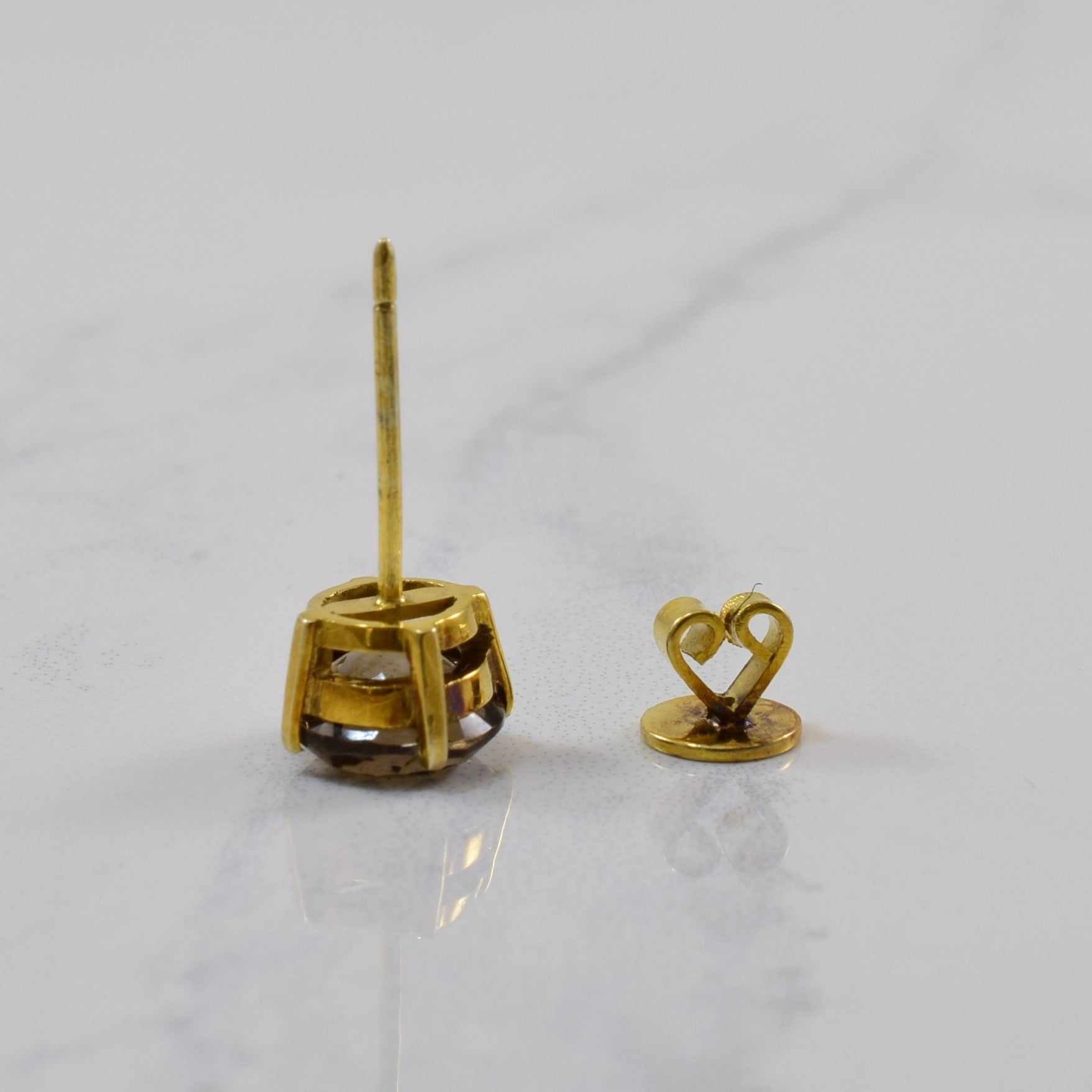 Smoky Quartz Stud Earrings | 3.60ctw |