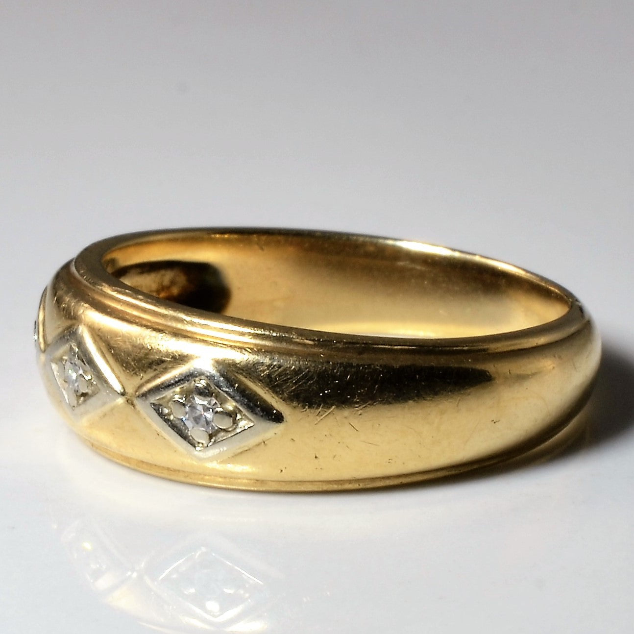 Three Stone Diamond Band | 0.045ctw | SZ 10 |