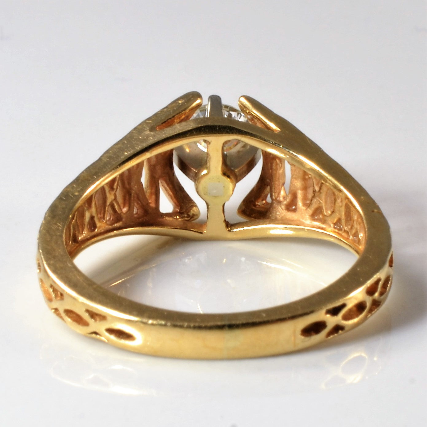 Open Work Diamond Solitaire Ring | 0.35ct | SZ 5.75 |