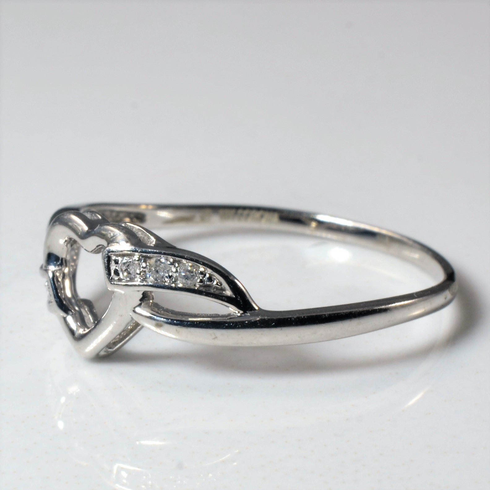 Diamond Heart Promise Ring | 0.03ctw | SZ 6.75 |