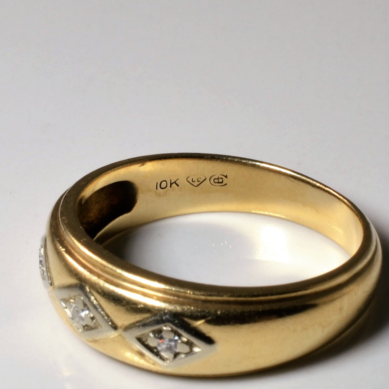 Three Stone Diamond Band | 0.045ctw | SZ 10 |