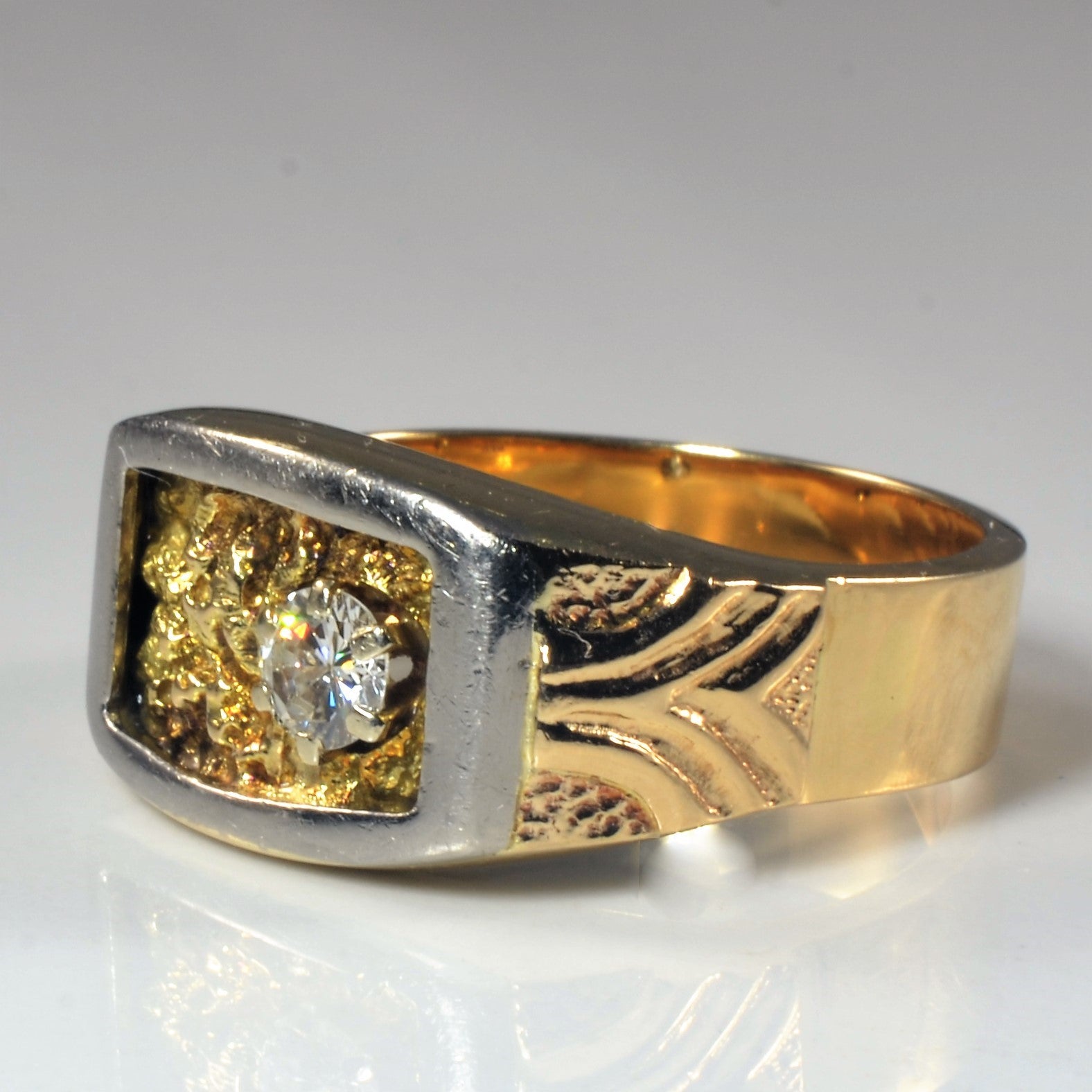 Framed Nugget Diamond Ring | 0.35ct | SZ 12 |