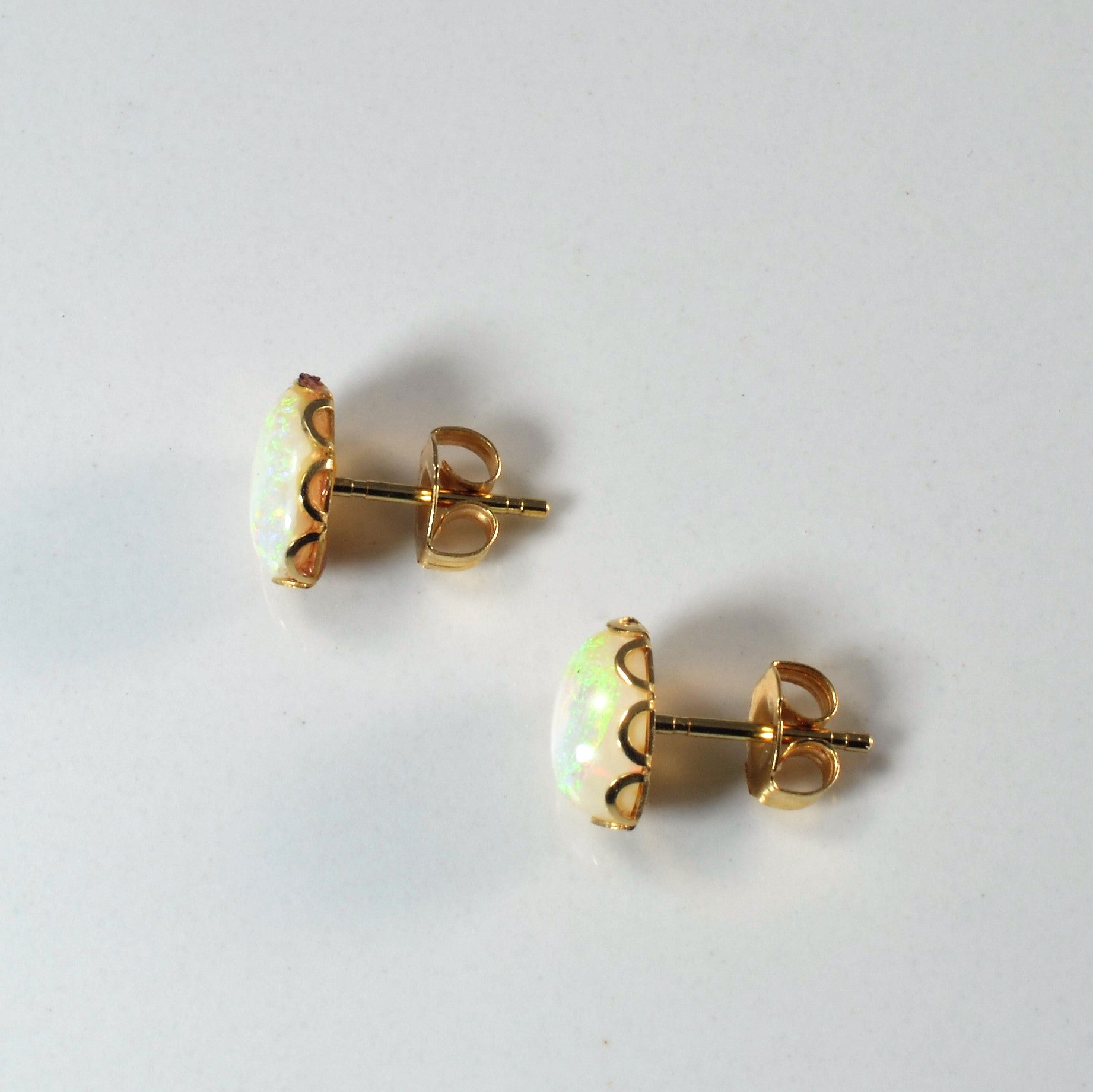 14k Opal Stud Earrings | 1.50ctw |