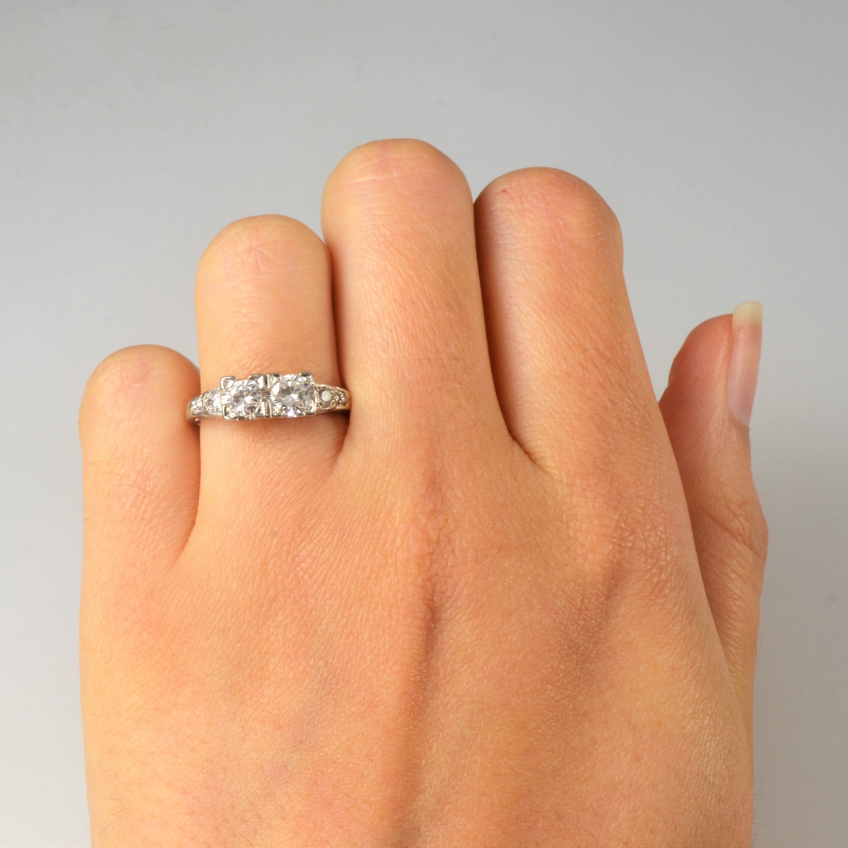 Bague Toi et Moi début des années 1940 | 0,69 ct | Taille 5 |