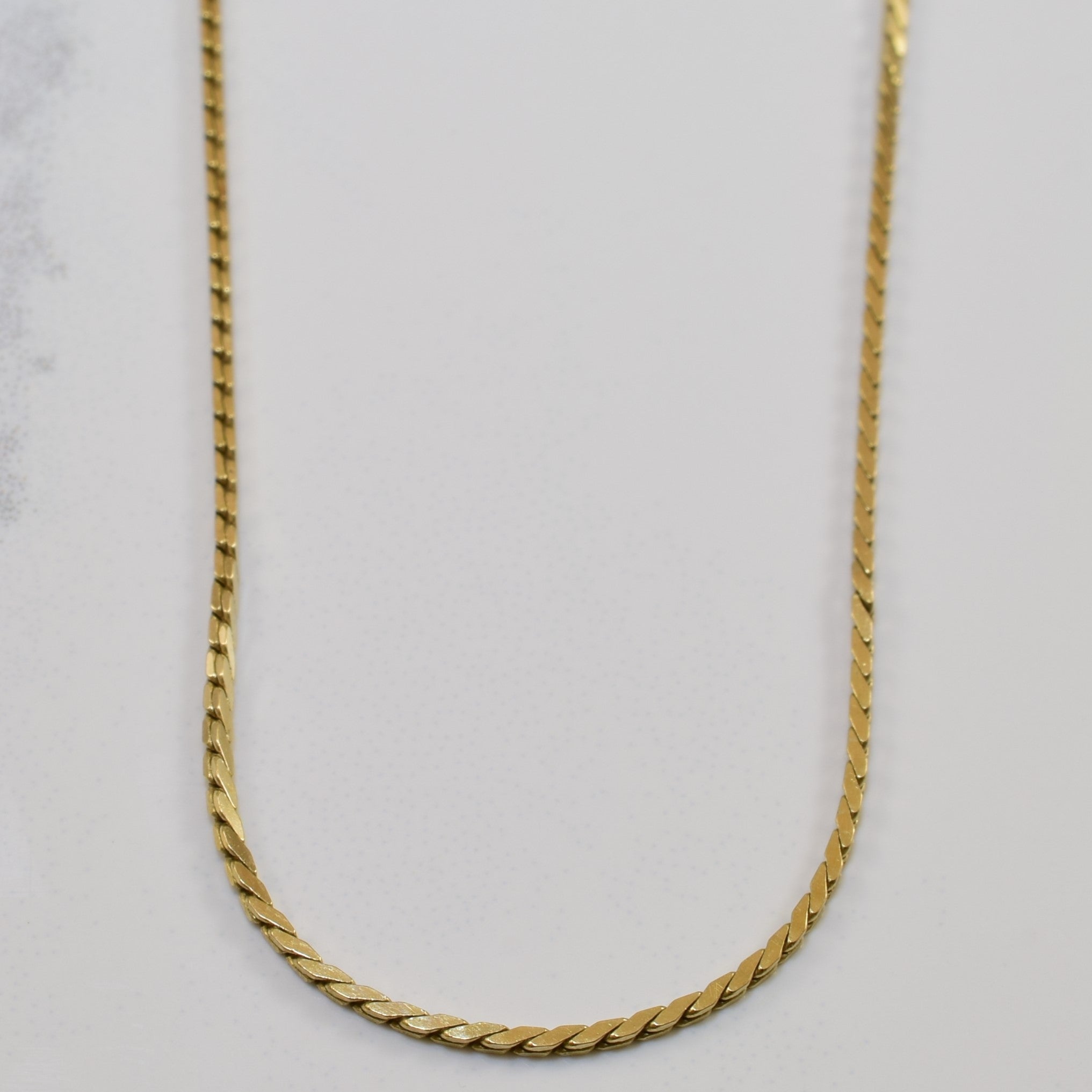 Chaîne serpentine en or jaune 10 carats | 45,7 cm |