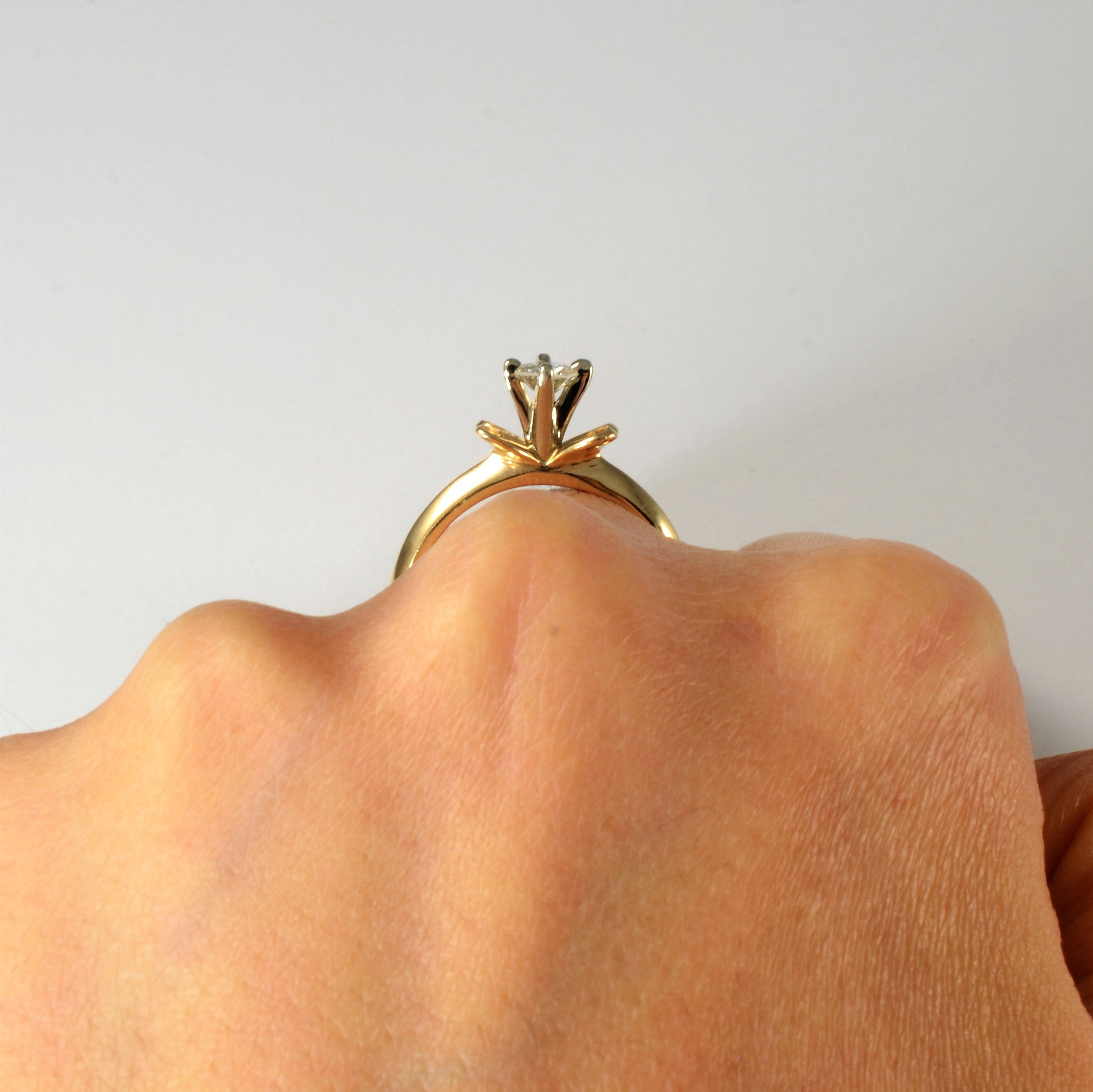 High Set Solitaire Diamond Ring | 0.28ct | SZ 6.75 |