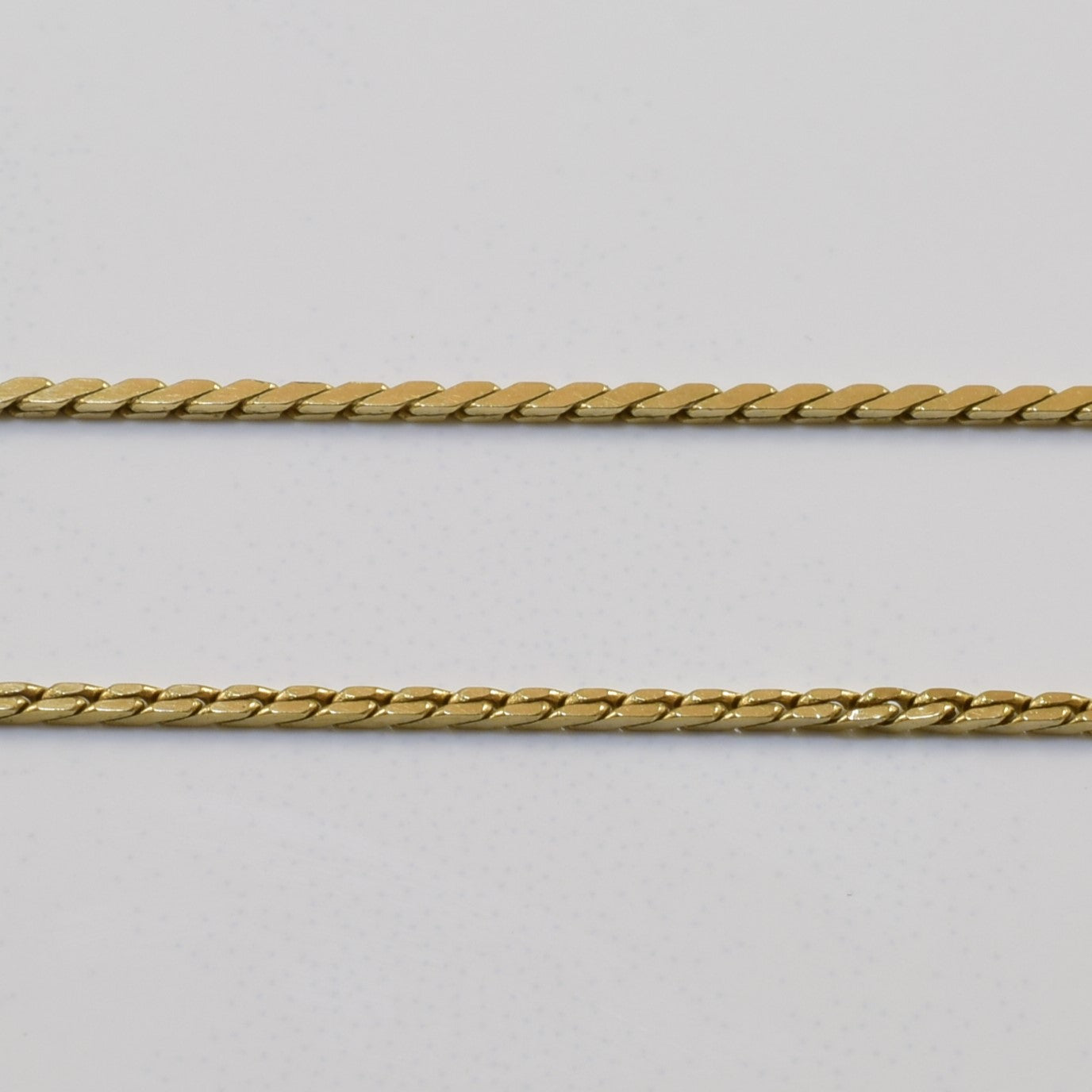 Chaîne serpentine en or jaune 10 carats | 45,7 cm |
