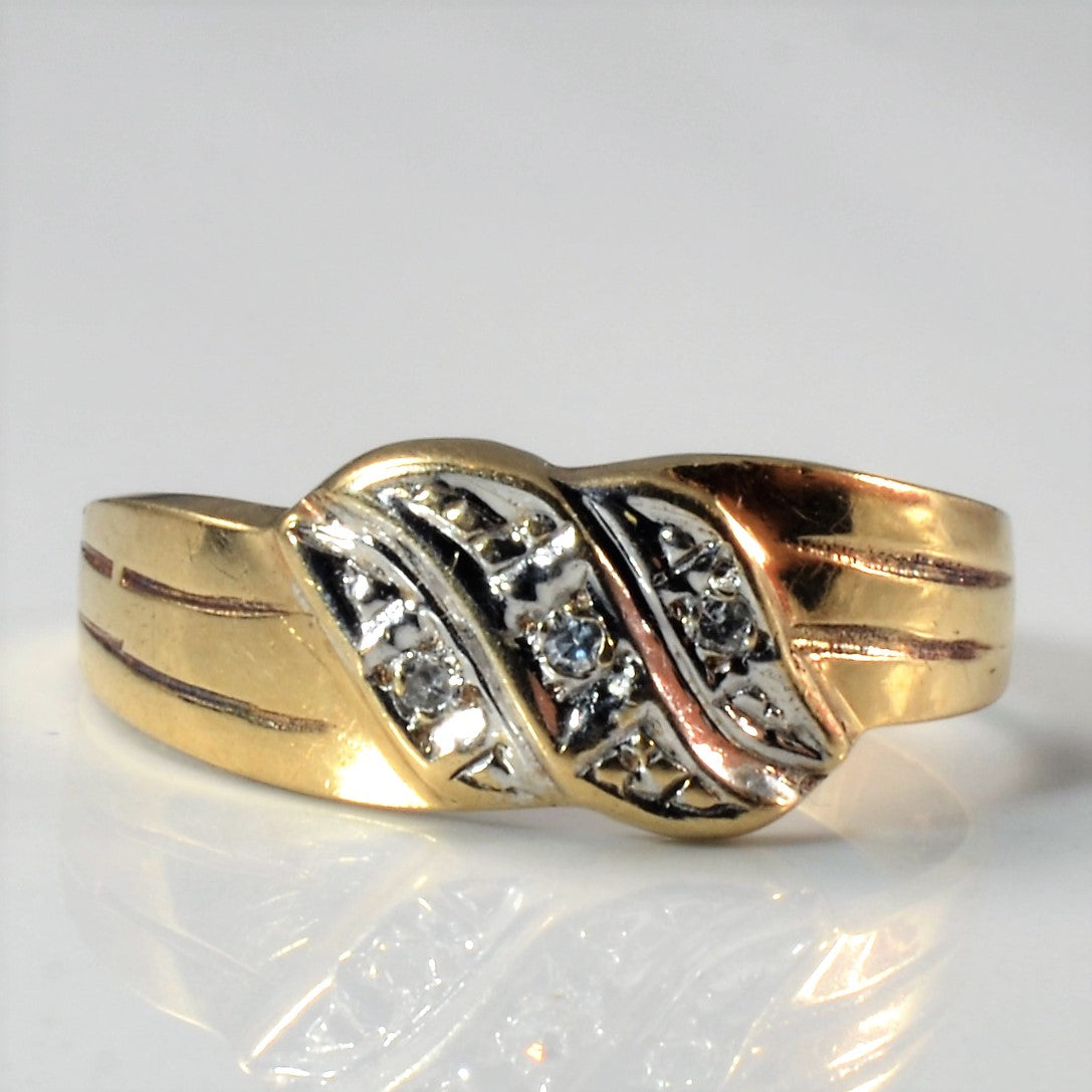 Cluster Set Diamond Bypass Ring | 0.03ctw | SZ 6.5 |
