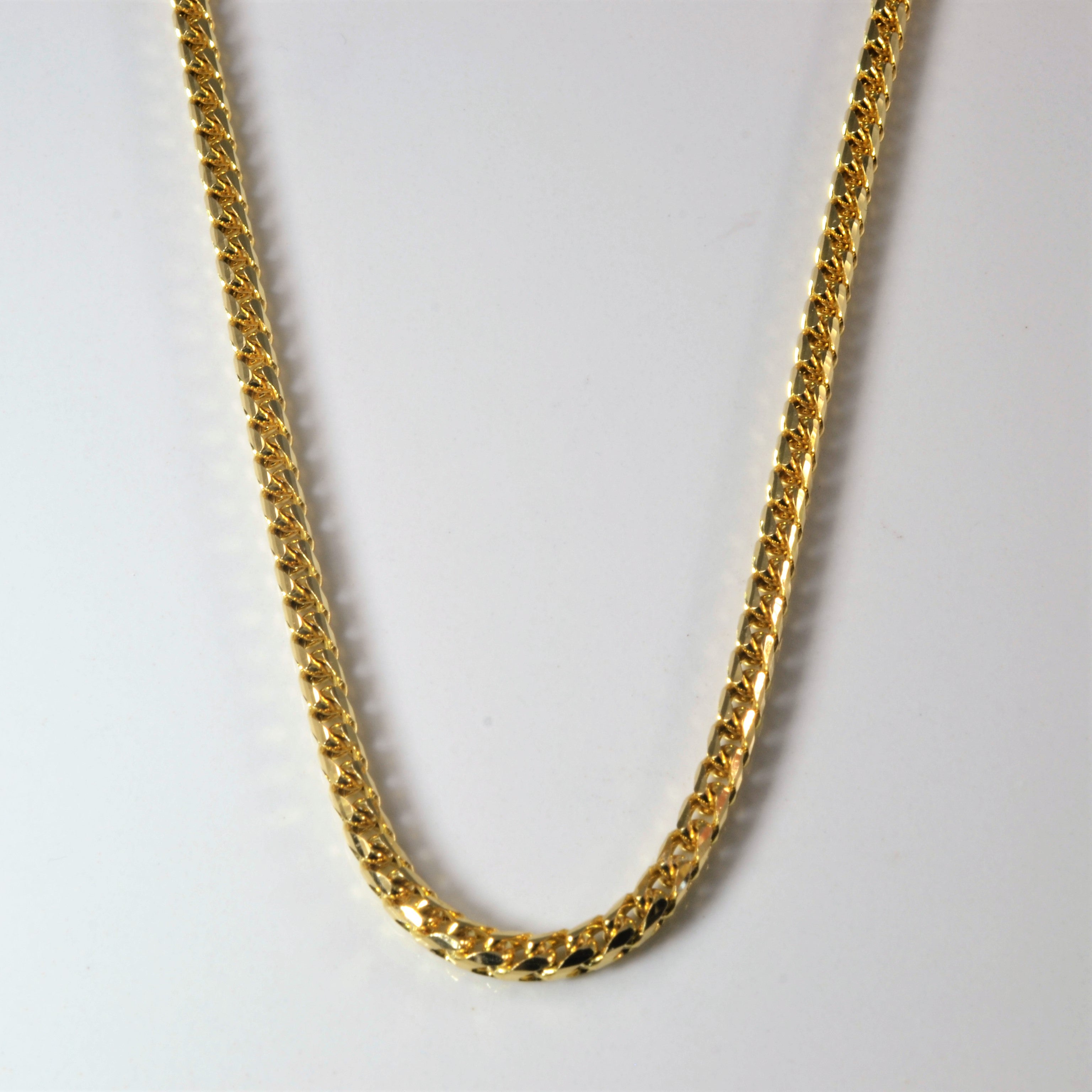 Chaîne blé en or jaune 10 carats | 21 pouces |