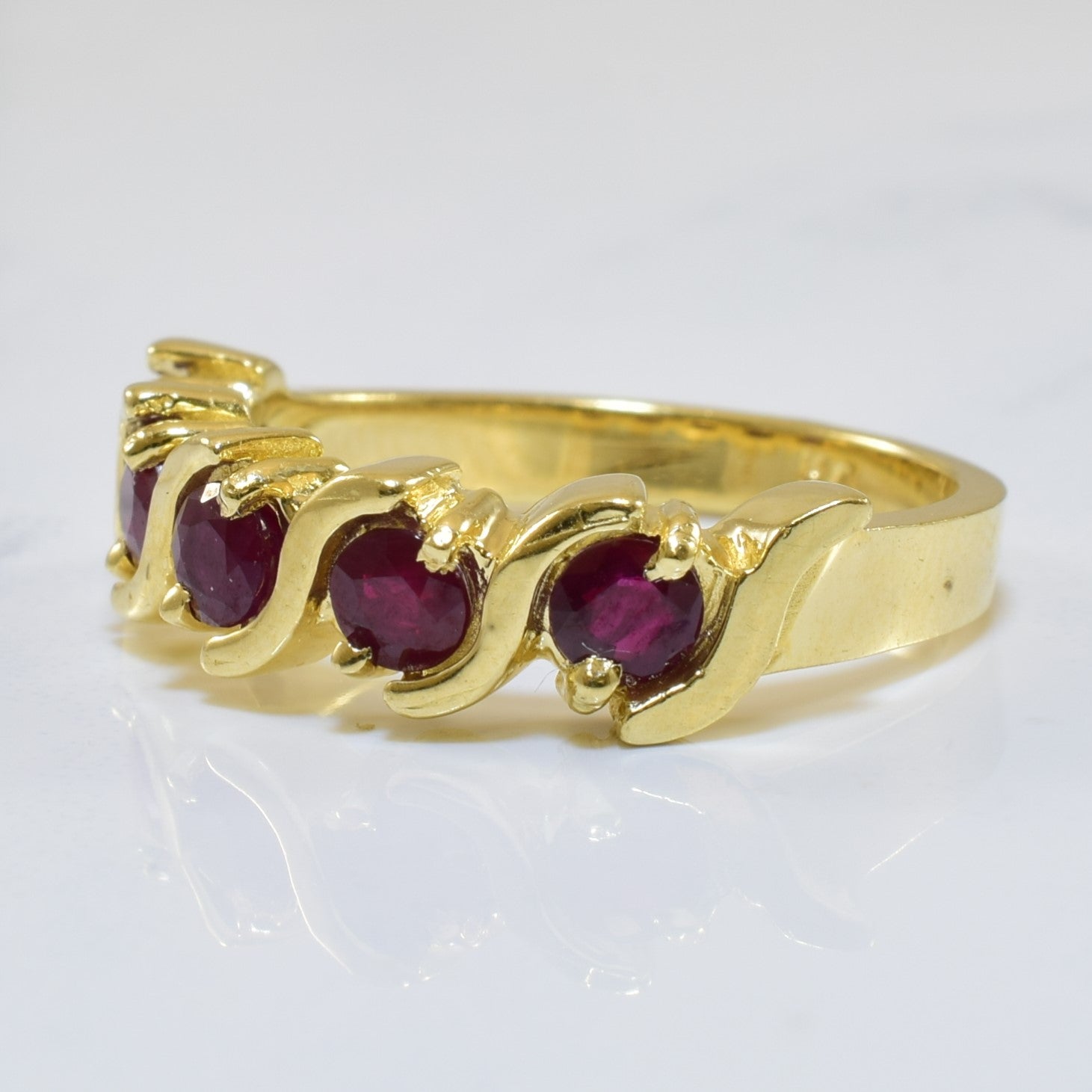 Ruby Crossover Ring | 1.00ctw | SZ 6.75 |