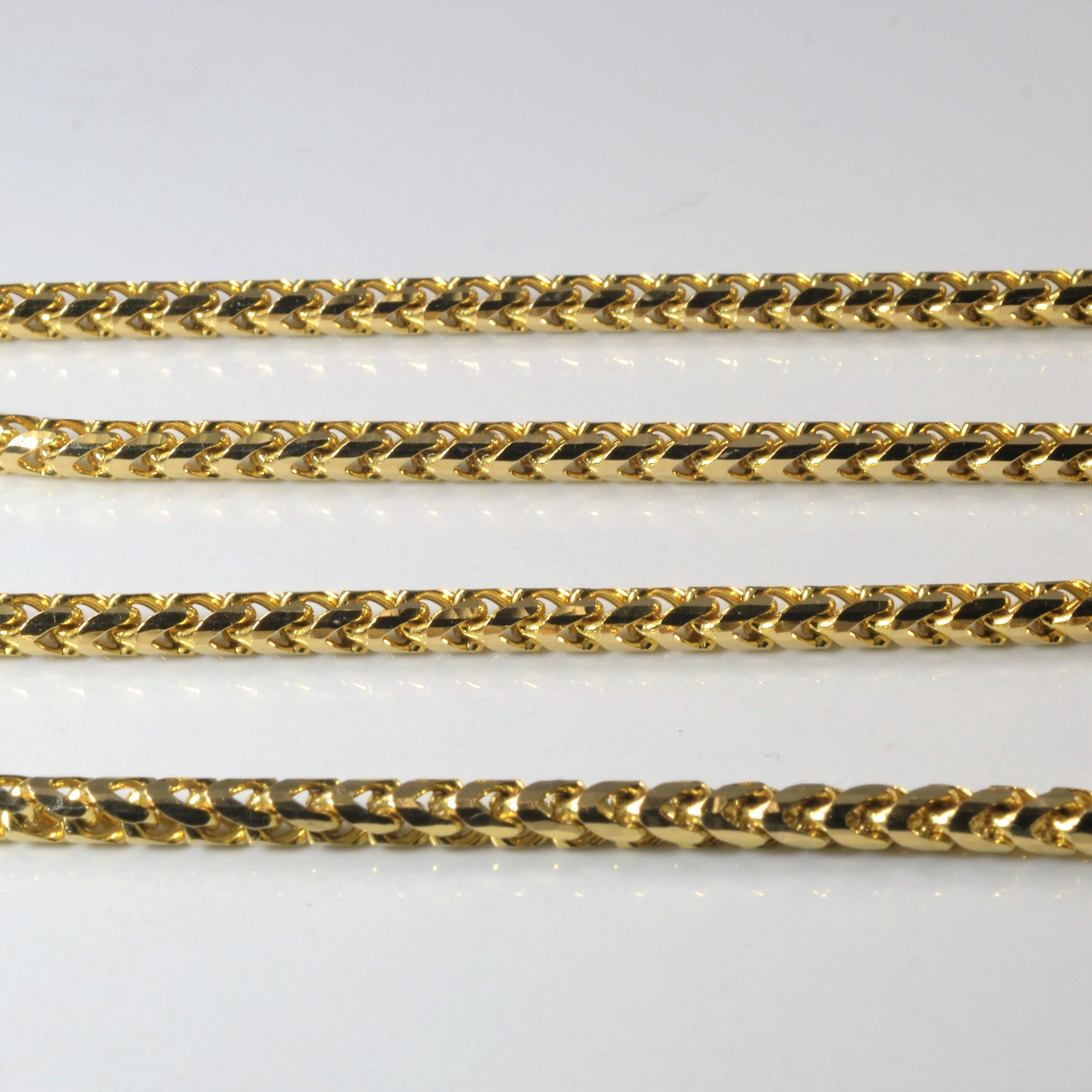 Chaîne blé en or jaune 10 carats | 21 pouces |