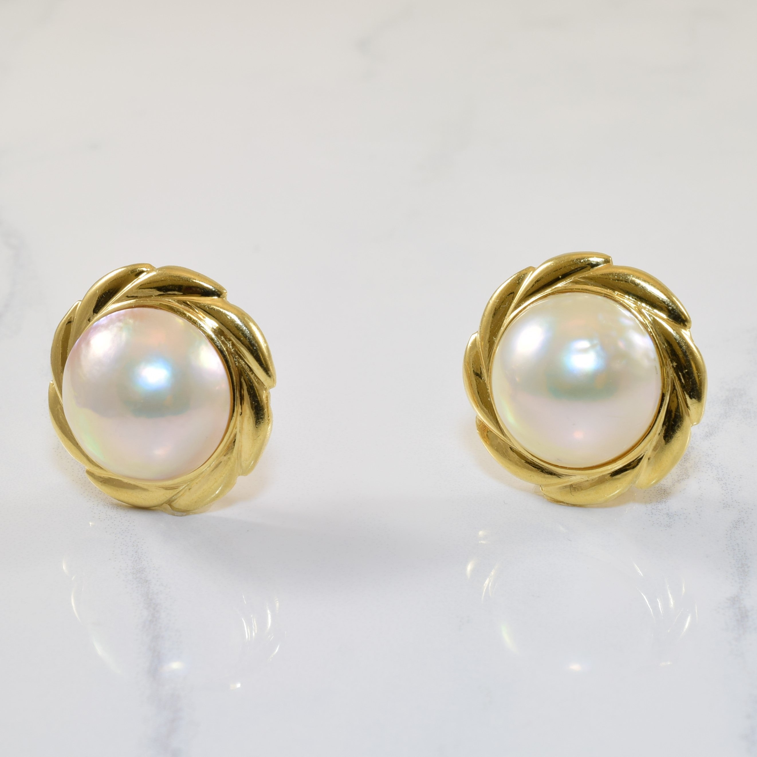 Mabe Pearl Earrings | 36.00ctw |