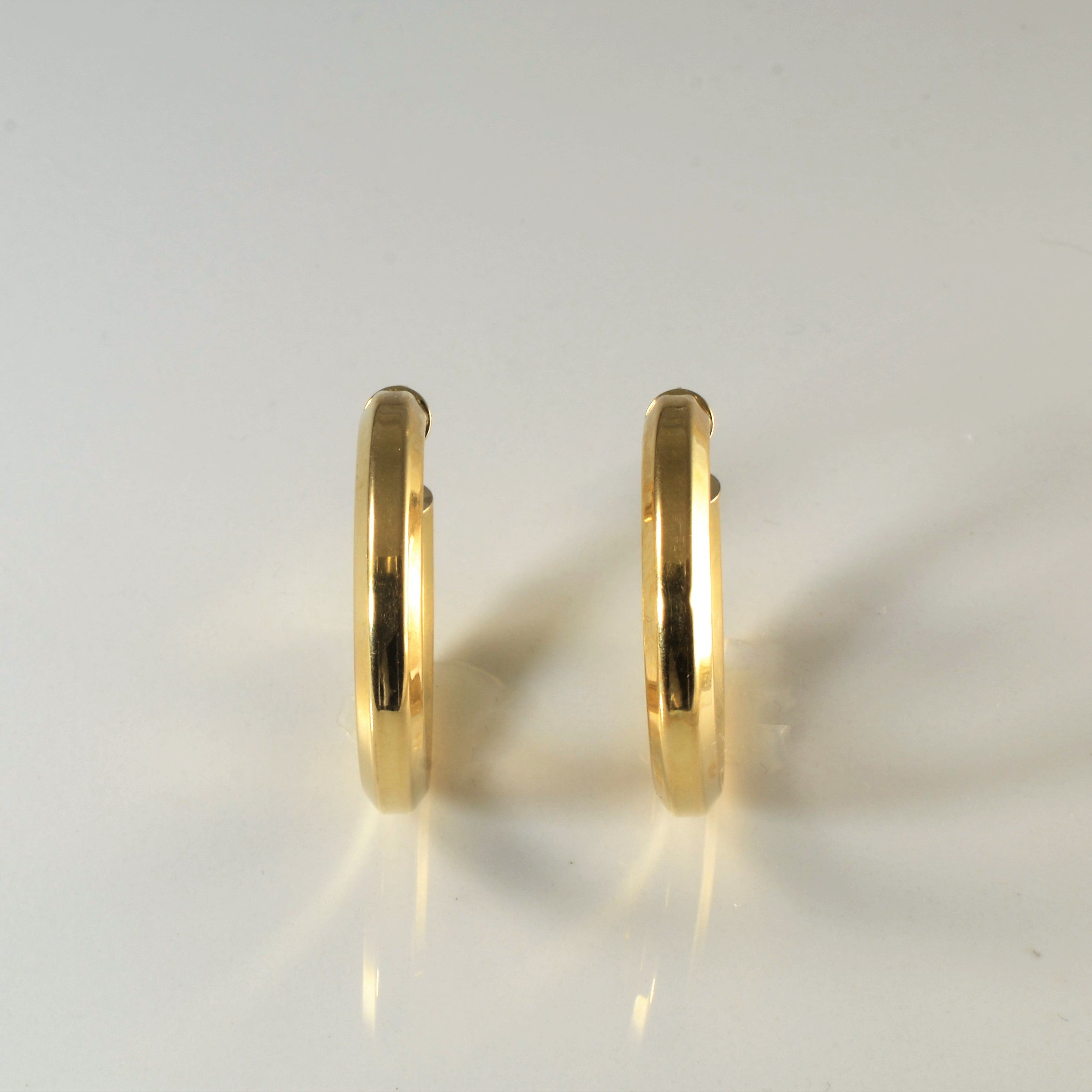 Yellow Gold Plain Hoops |