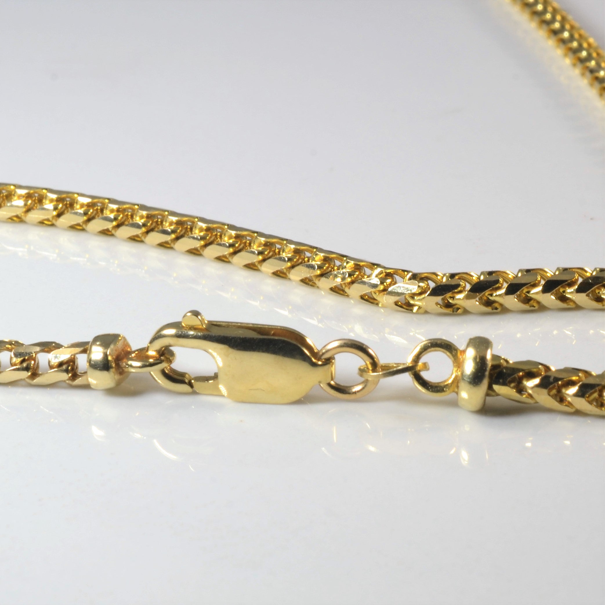 Chaîne blé en or jaune 10 carats | 21 pouces |