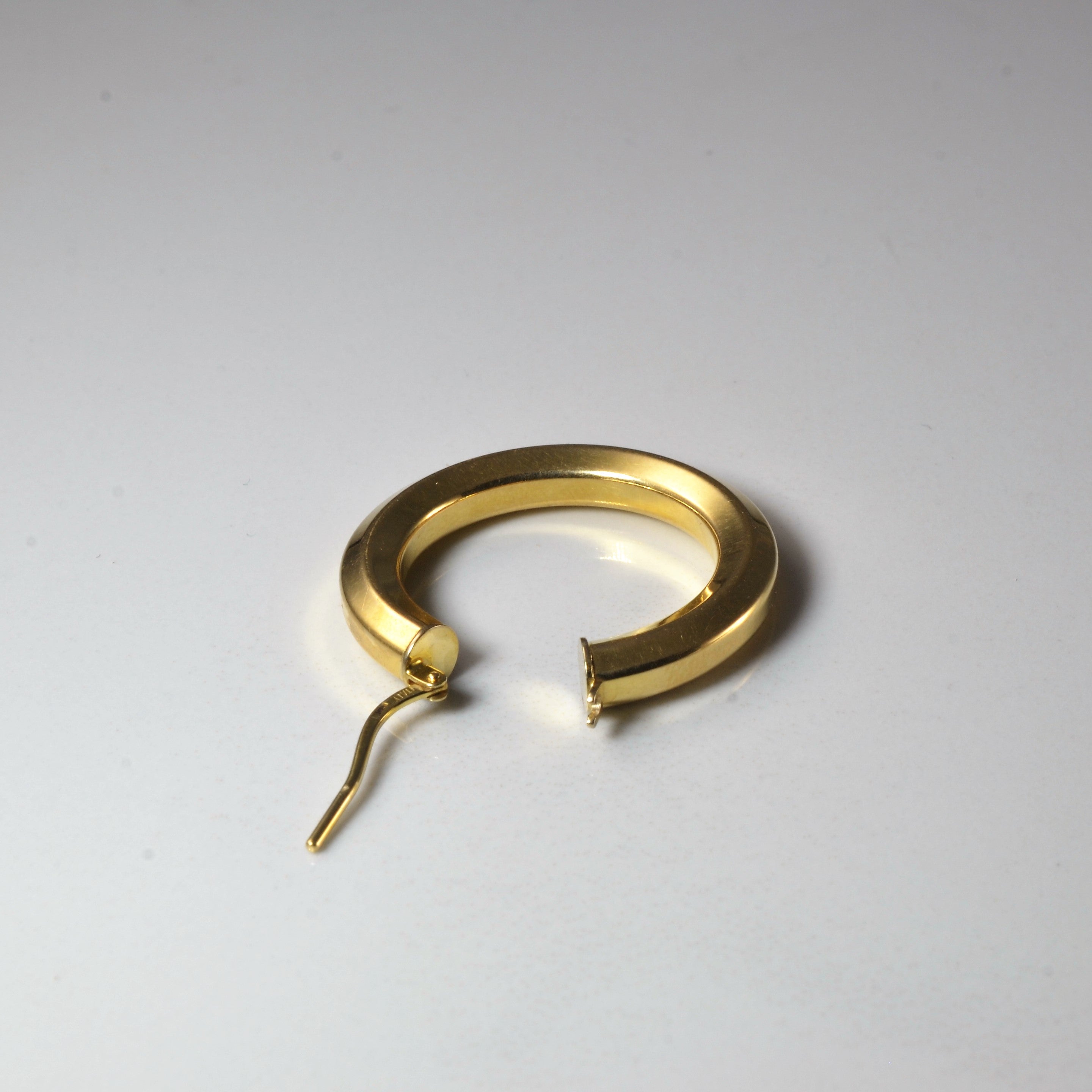 Yellow Gold Plain Hoops |