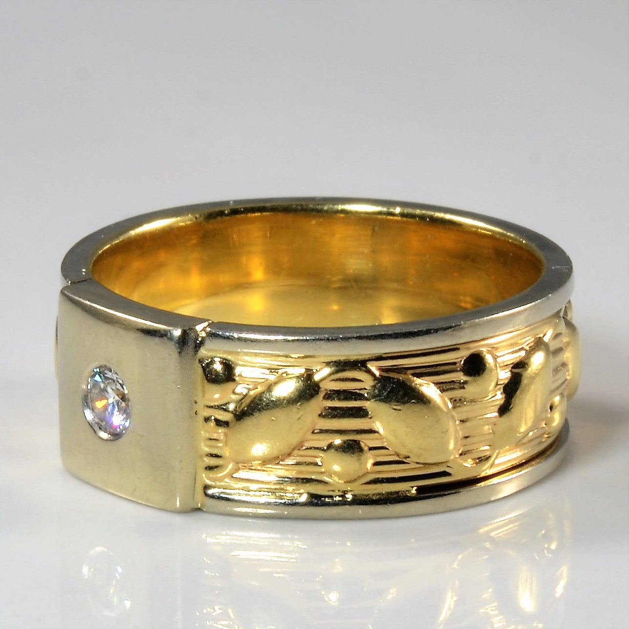 Ornate Flush Set Diamond Ring | 0.10ct | SZ 7.75 |