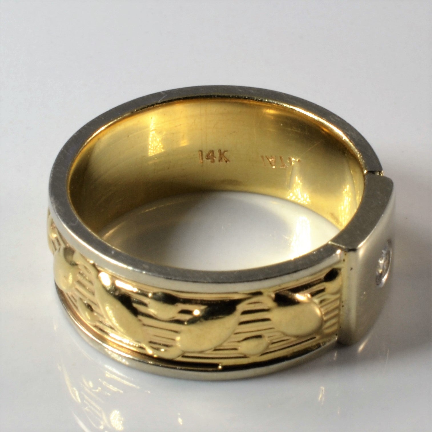 Ornate Flush Set Diamond Ring | 0.10ct | SZ 7.75 |