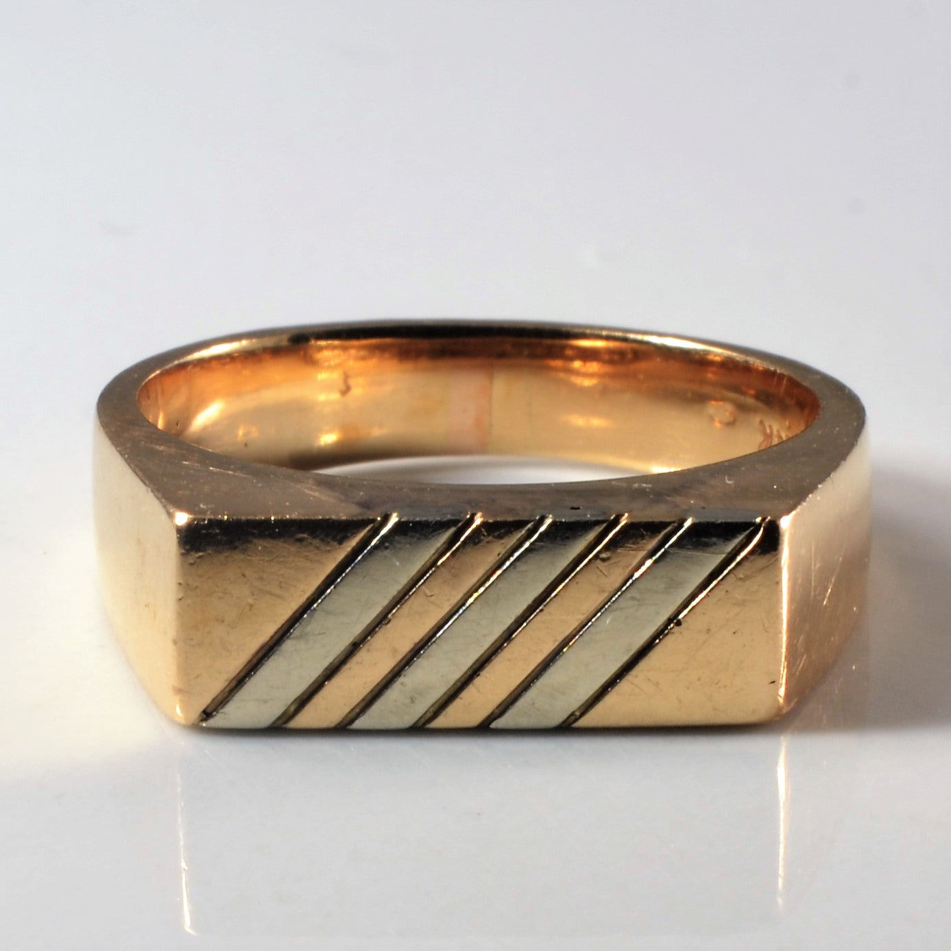 Two Tone Gold Textured Ring | SZ 6.75 |