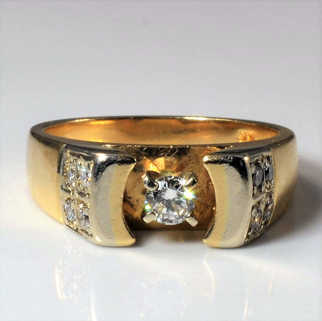 Unique Low Profile Diamond Ring | 0.29ctw | SZ 6.25 |