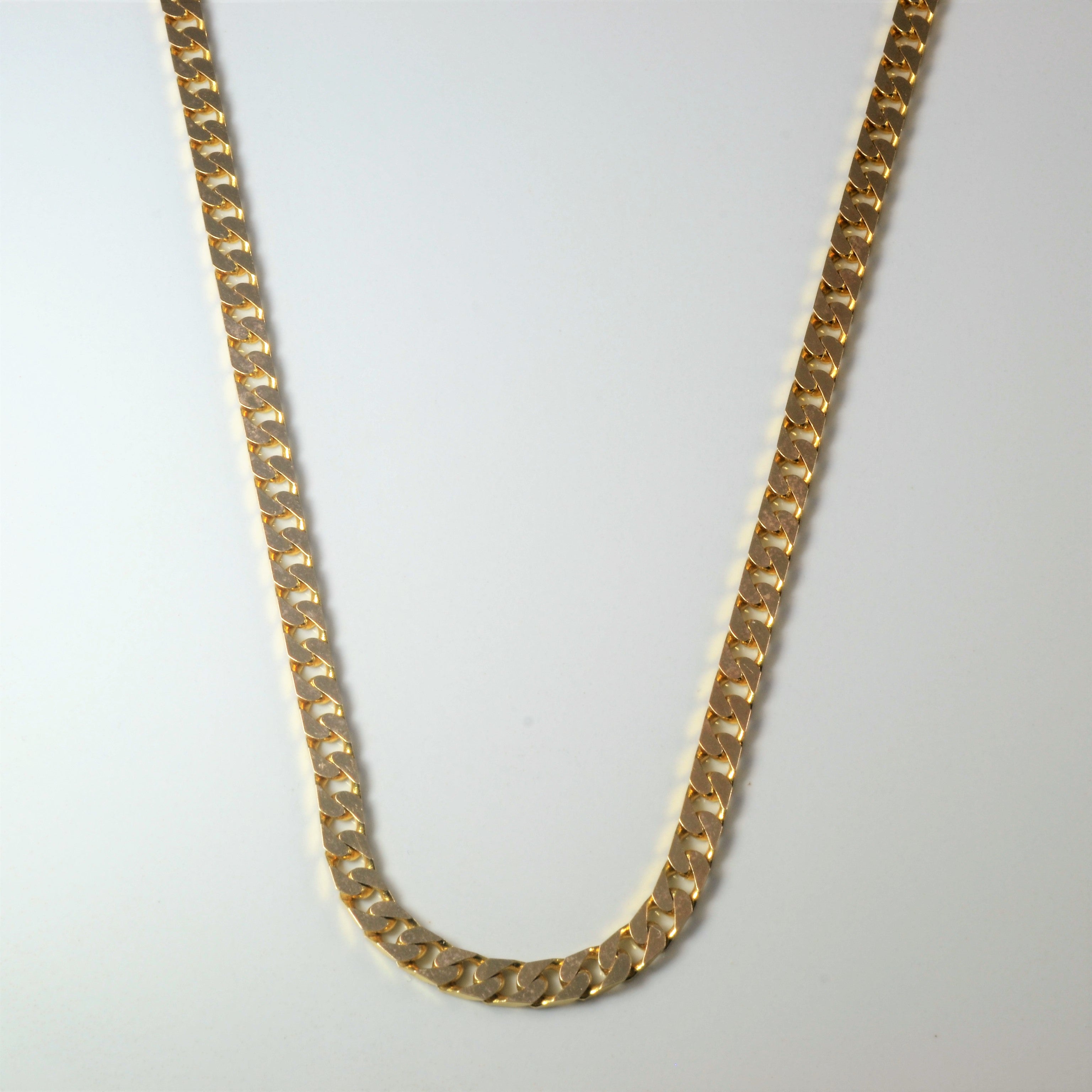 10k Yellow Gold Curb Link Chain | 23" |