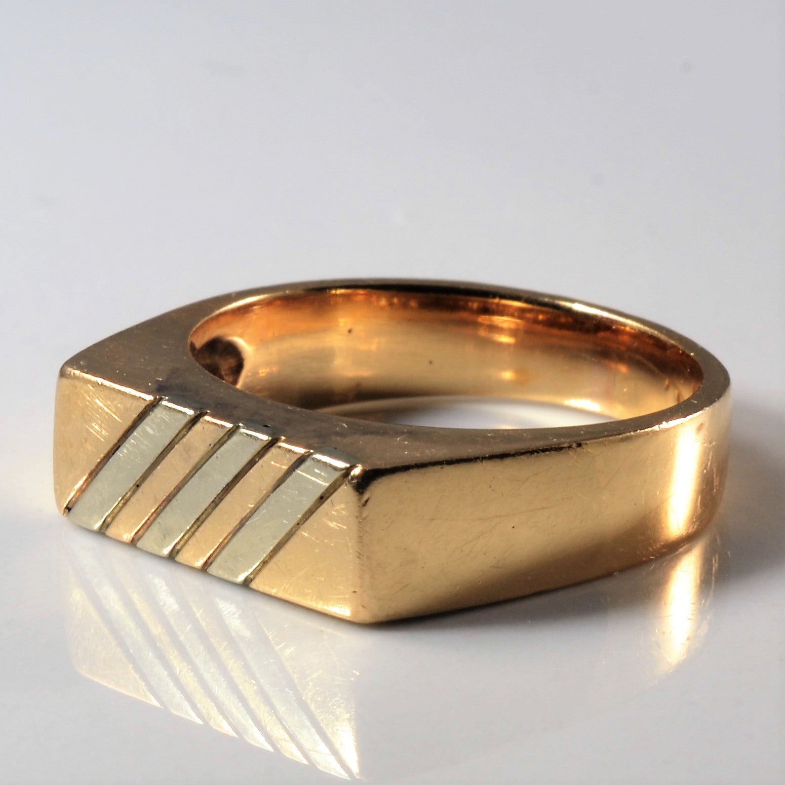 Two Tone Gold Textured Ring | SZ 6.75 |
