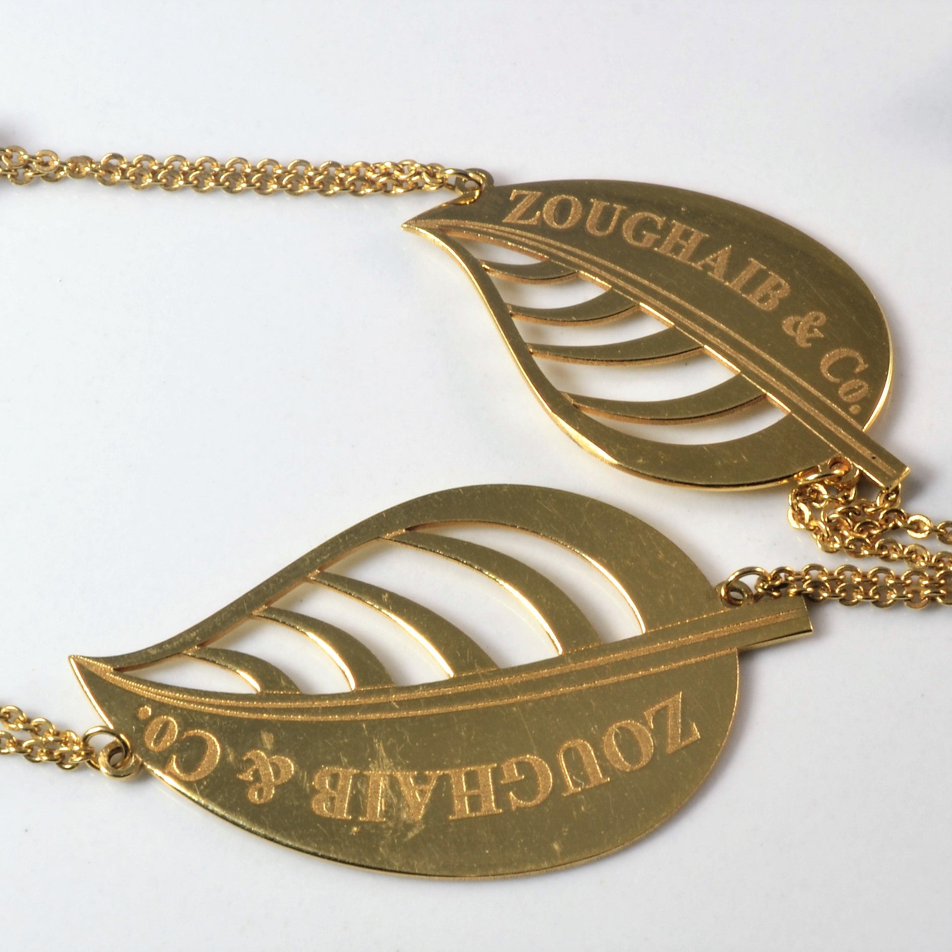 Zoughaib & Co. Leaf Design Long Necklace | 40" |