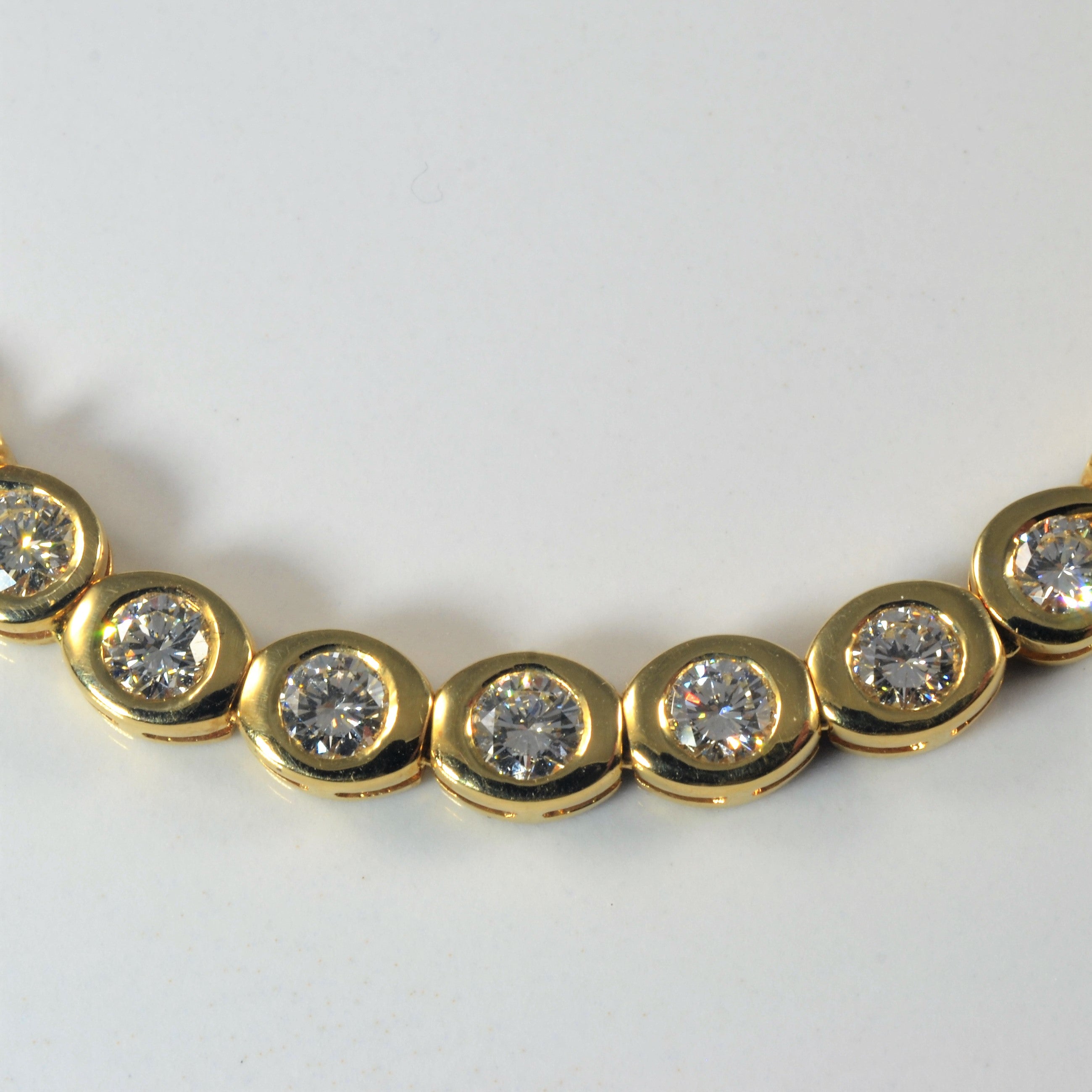 Bezel Set Diamond Collar Necklace | 15" |