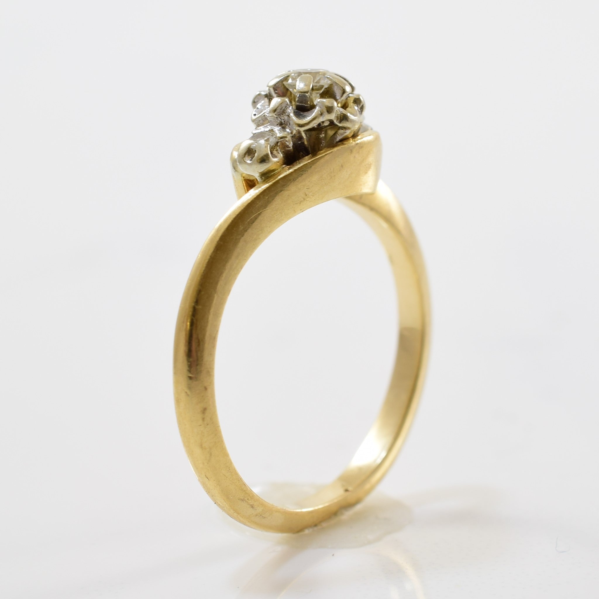 Diamond Cluster Bypass Ring | 0.13ctw | SZ 5.5 |