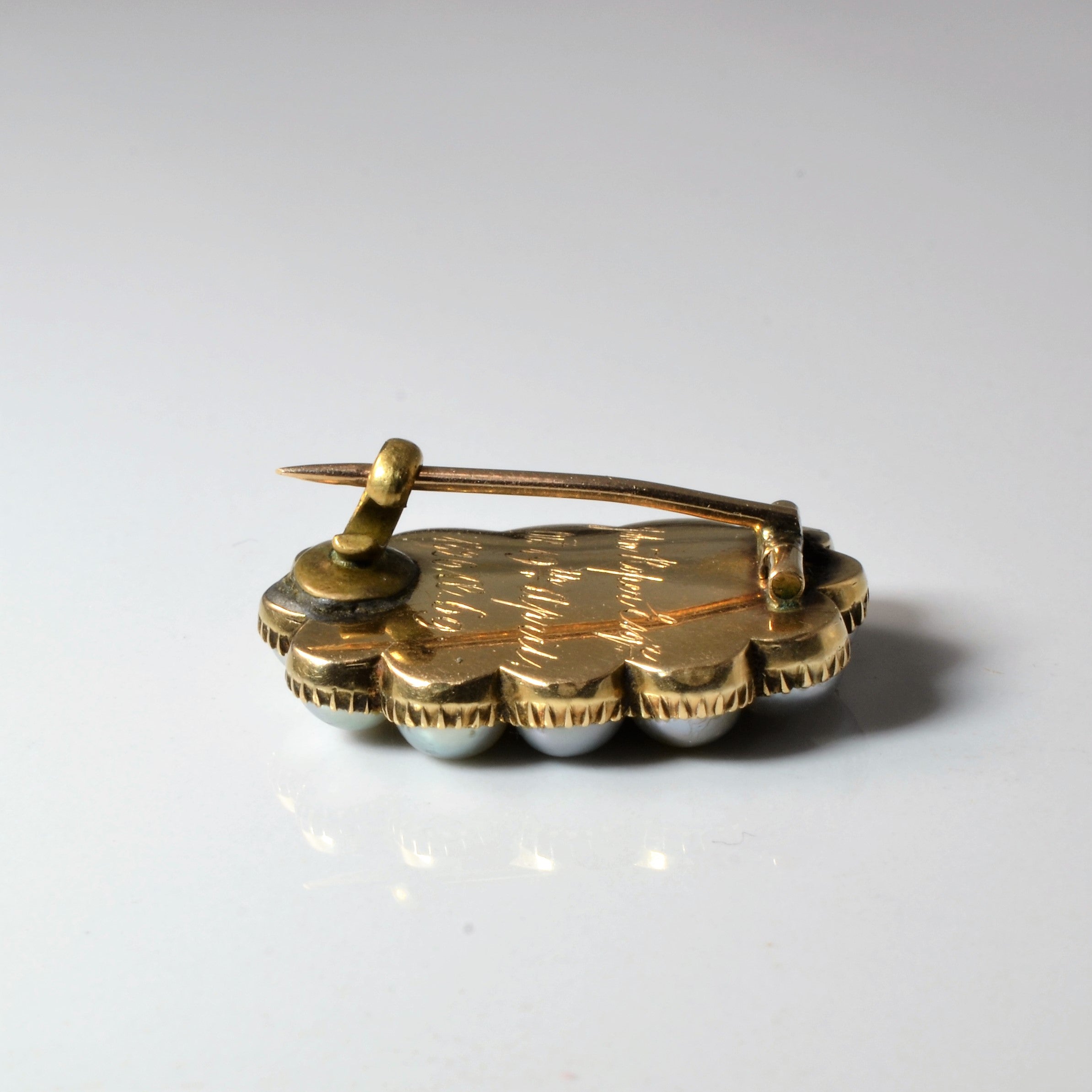 1826 Georgian Pearl Mourning Brooch