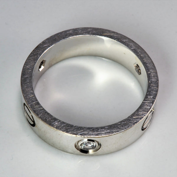 Cartier' Three Diamond Love Ring | 0.22 ctw | SZ 8.5 |