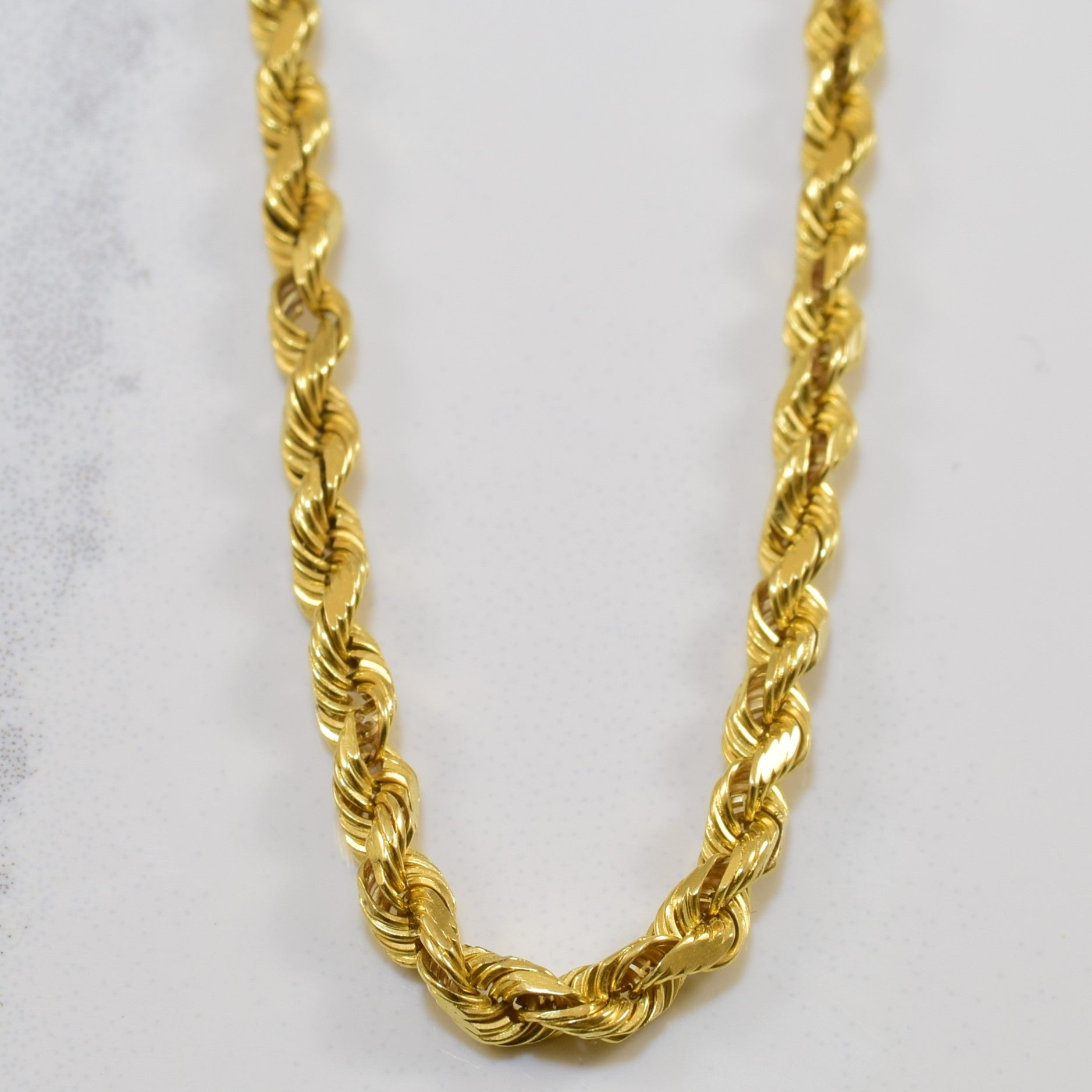 14k Yellow Gold French Rope Chain 19