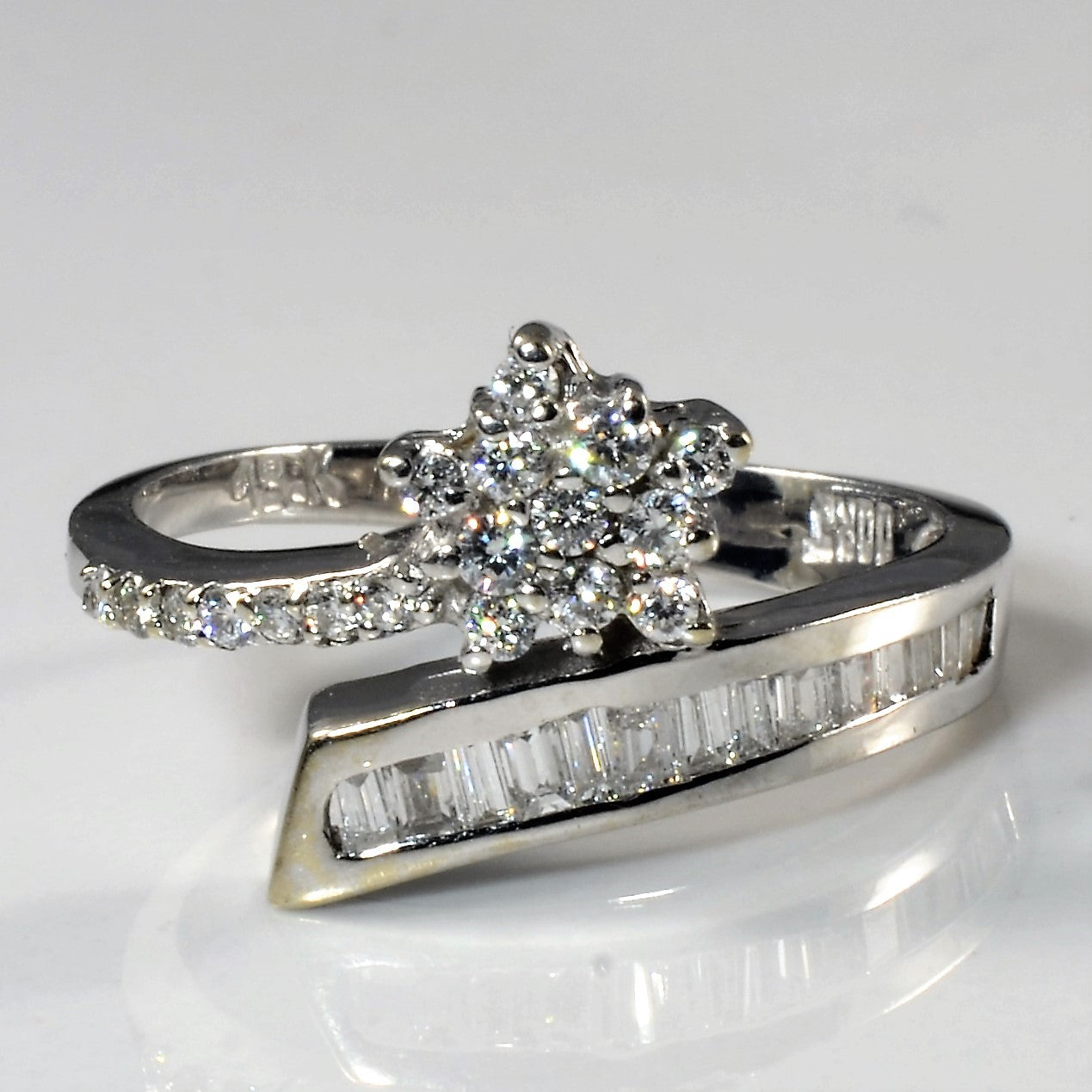 Floral Bypass Diamond Ring | 0.45ctw | SZ 7.75 |