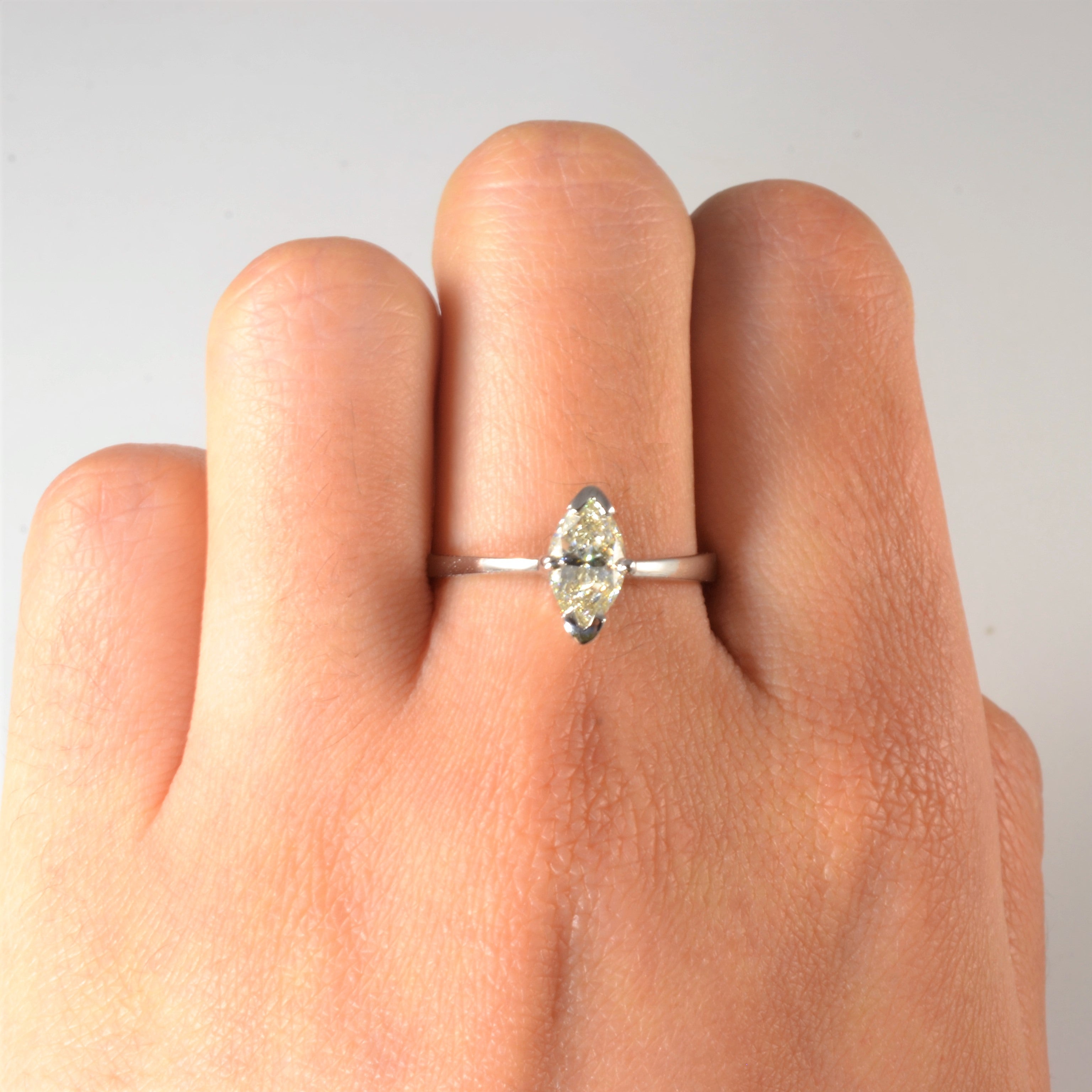 Solitaire Marquise Diamond Engagement Ring | 1.00ct | SZ 9.5 |