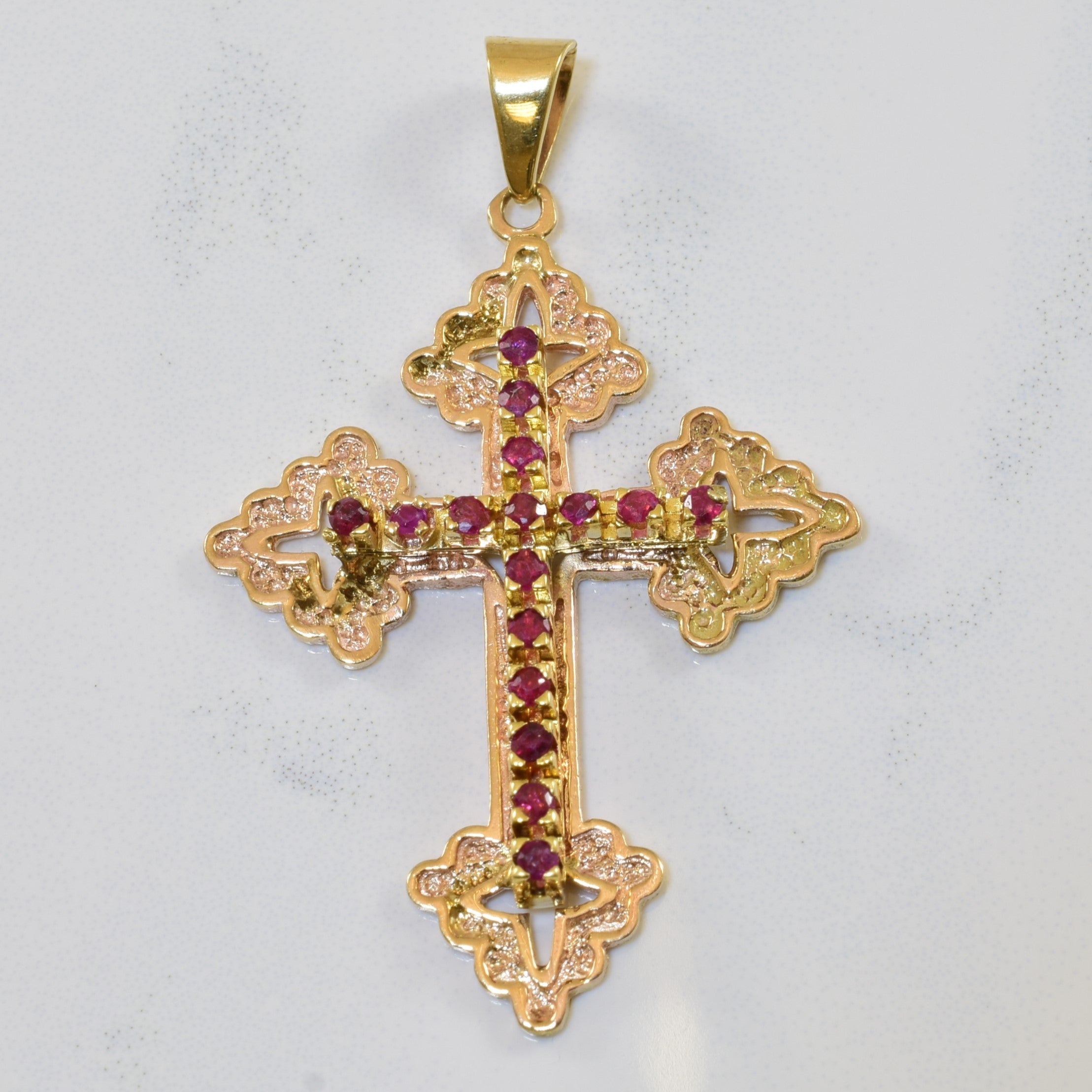 Ruby Cross Pendant | 0.33ctw |
