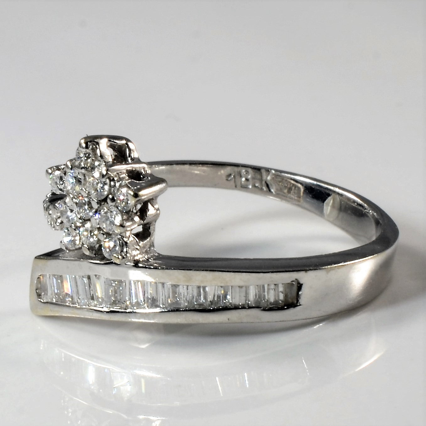 Floral Bypass Diamond Ring | 0.45ctw | SZ 7.75 |