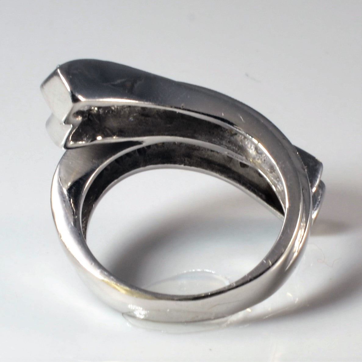 Bypass Diamond Double Row Gold Ring | 0.85ctw | SZ 6.25 |