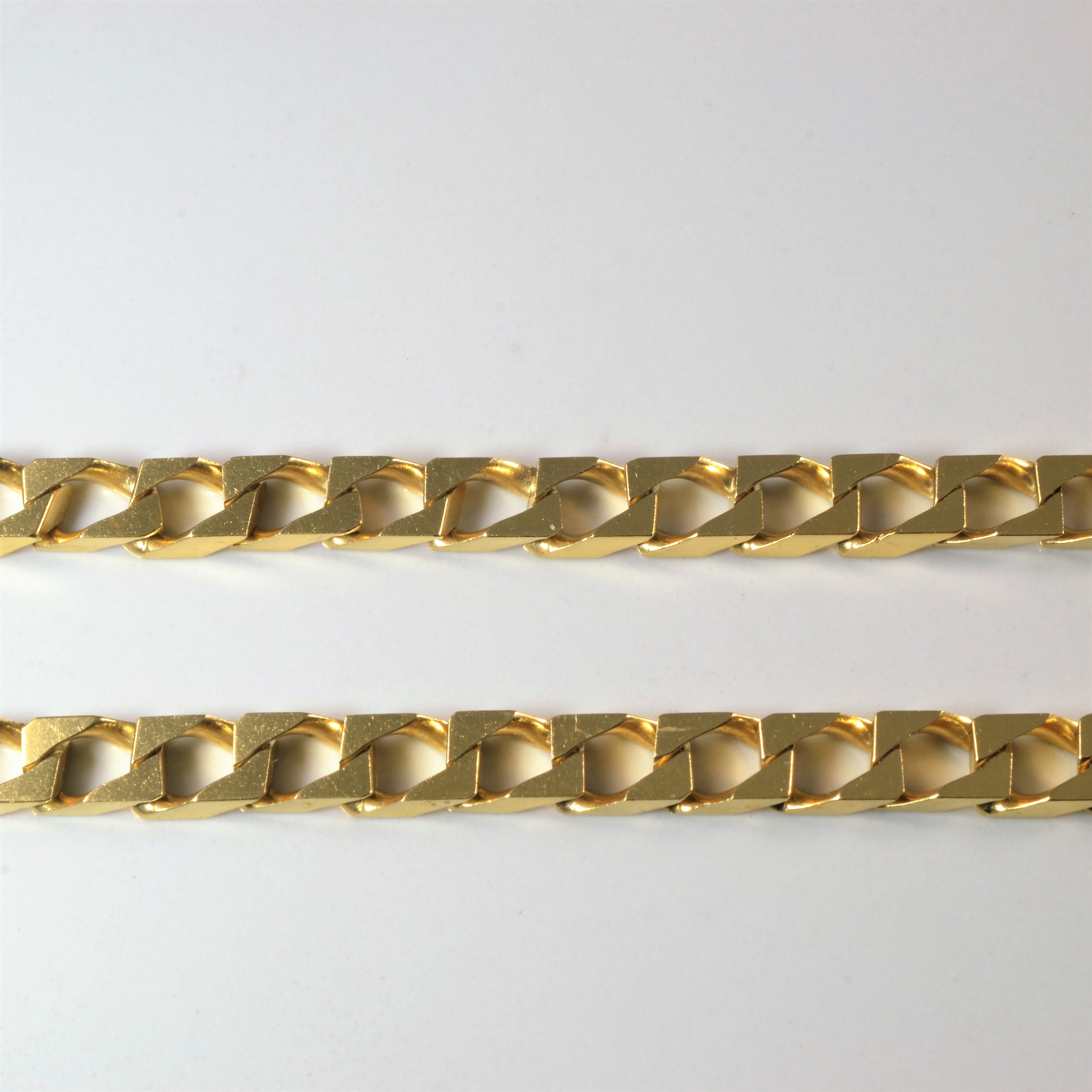 18k Square Curb Link Chain | 17" |