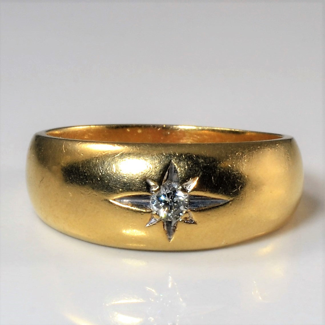 Bague solitaire diamant Starburst | 0,09 ct | Taille 9,5 |