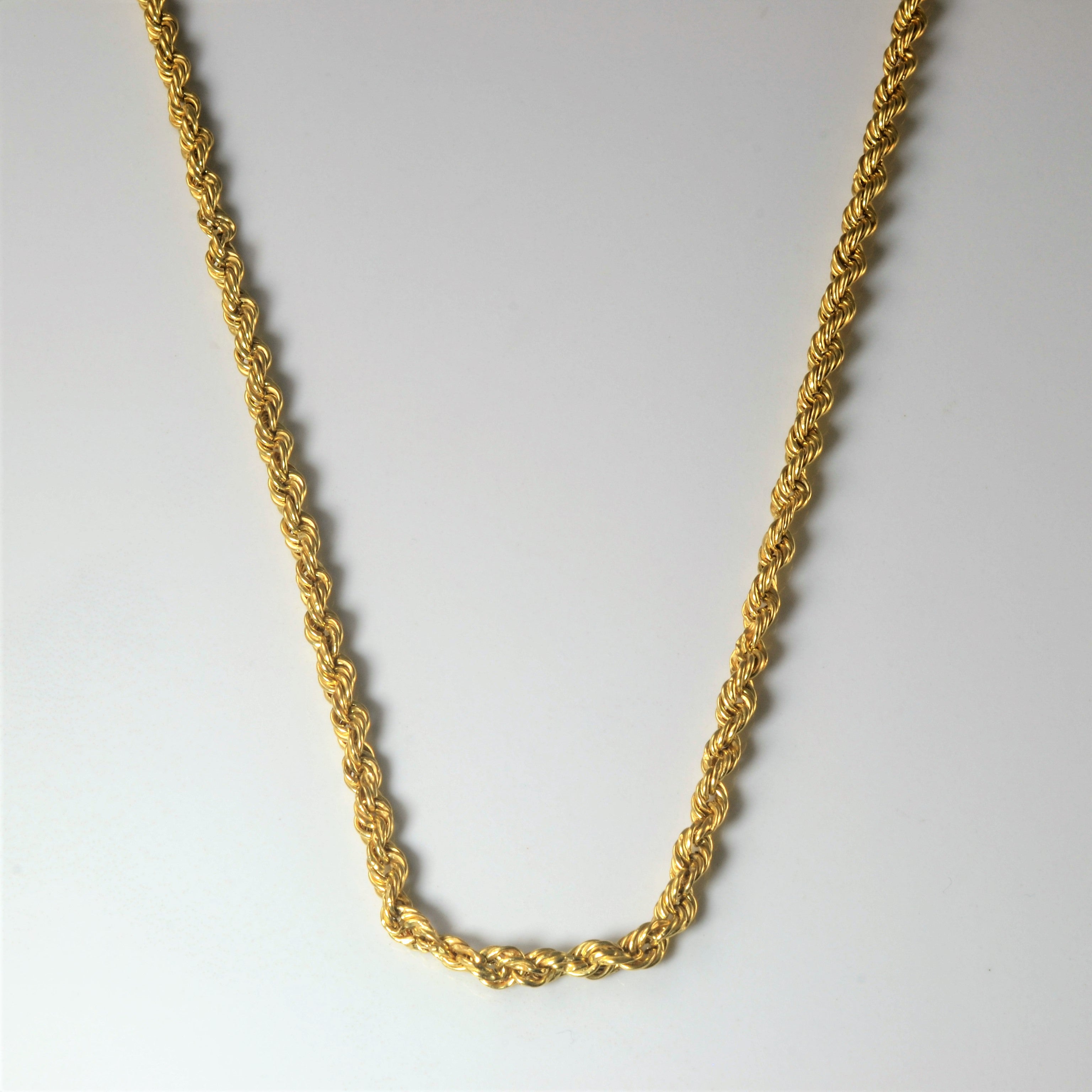 14k Yellow Gold Rope Chain | 25" |