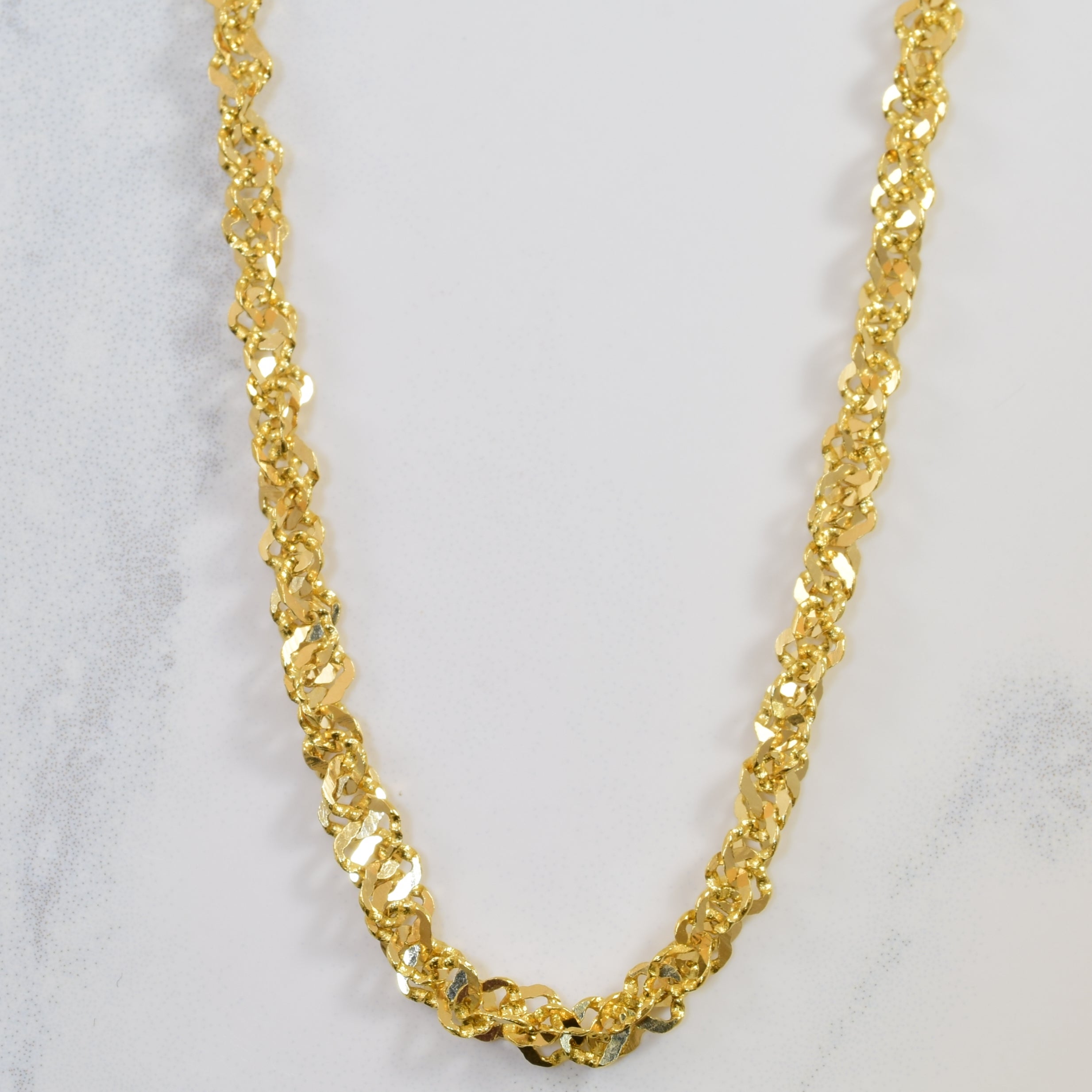 Chaîne scintillante en or jaune 18 carats | 26 pouces |