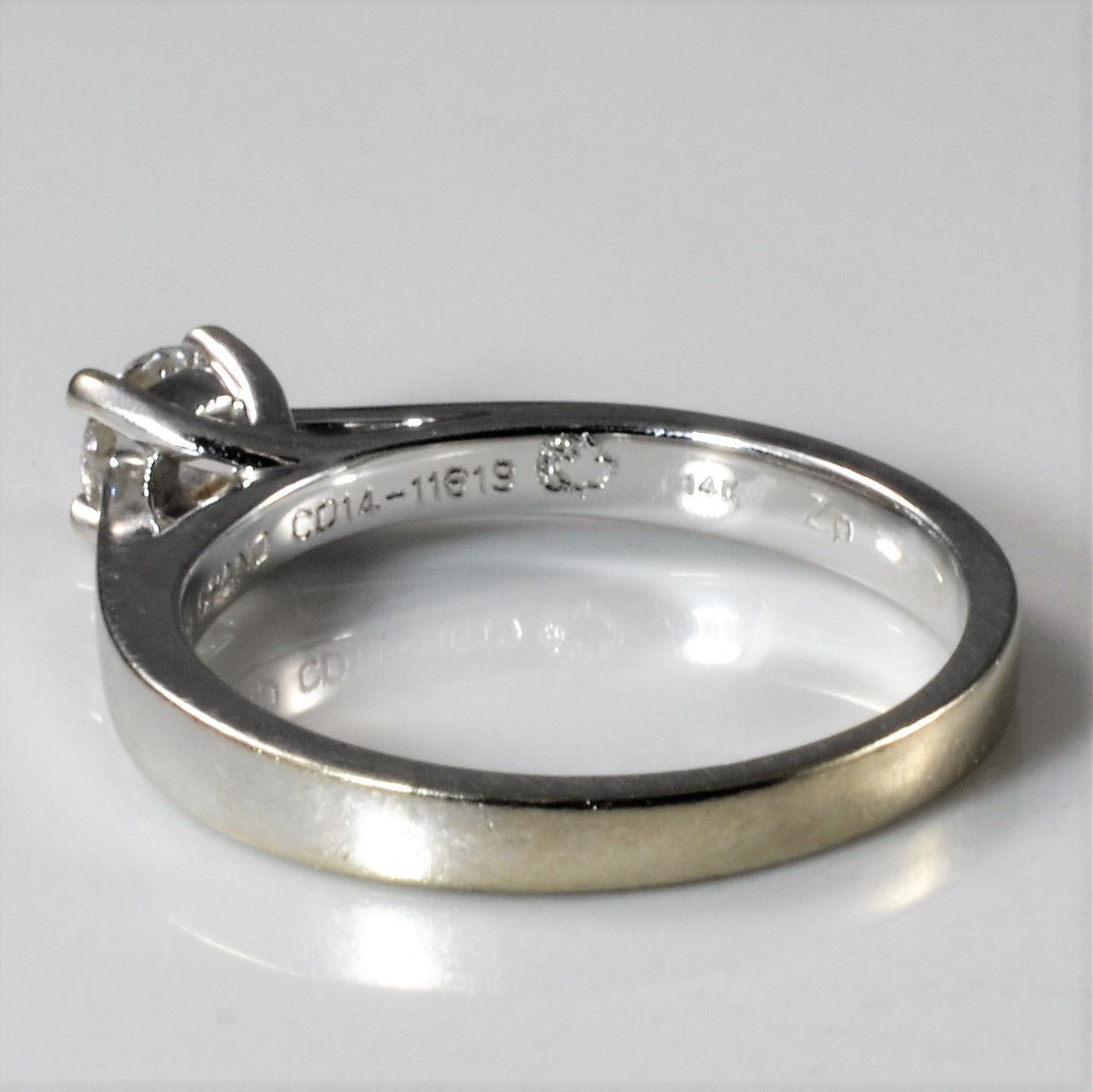 Solitaire Canadian Diamond Engagement Ring | 0.35ct | SZ 7 |