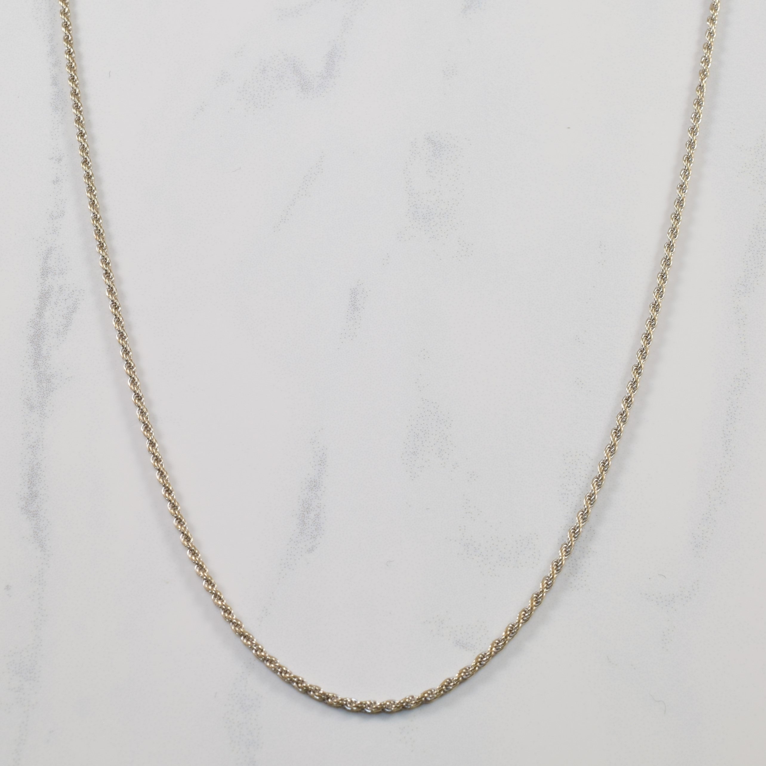 14k White Gold Twisted Helix Chain | 25" |