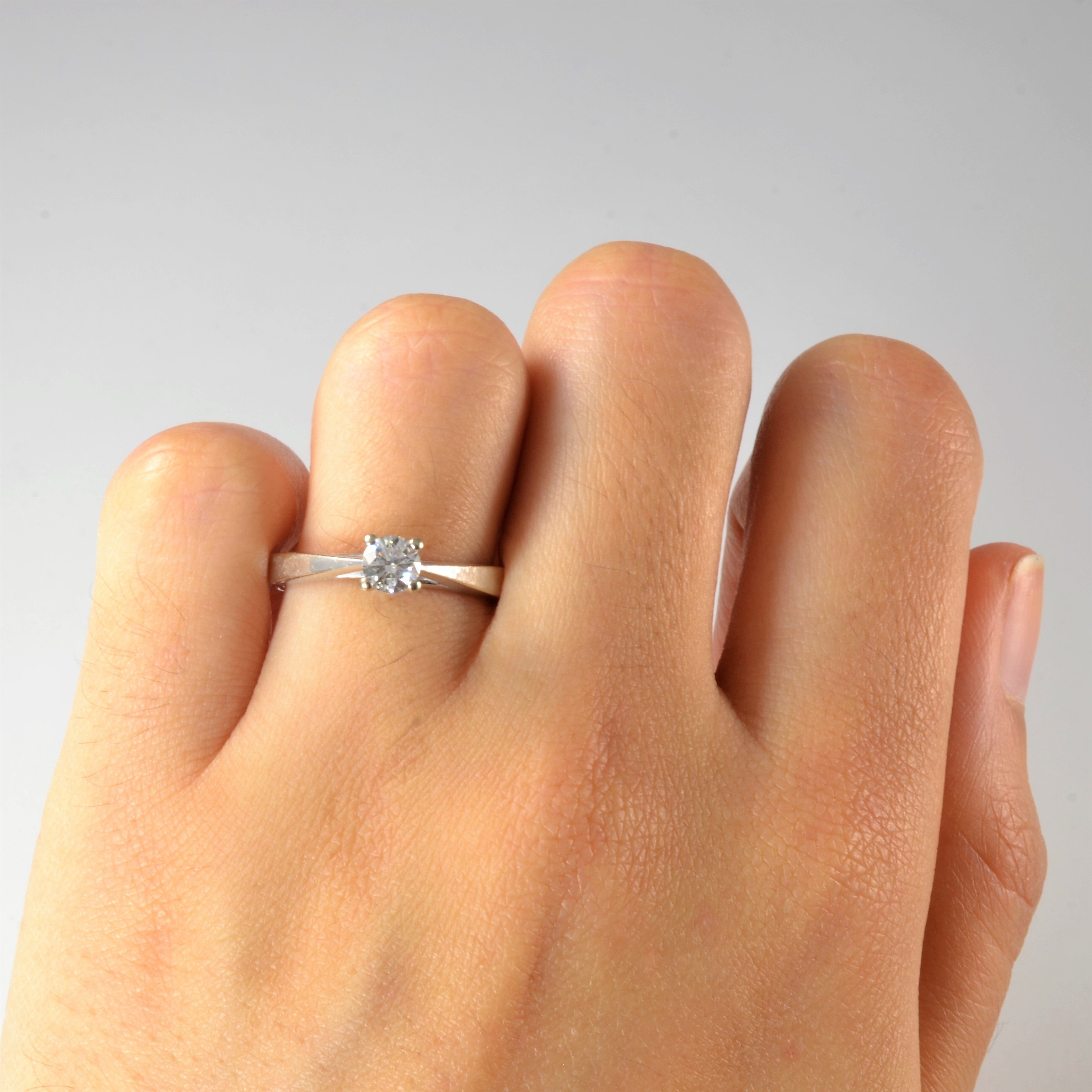 Solitaire Canadian Diamond Engagement Ring | 0.35ct | SZ 7 |