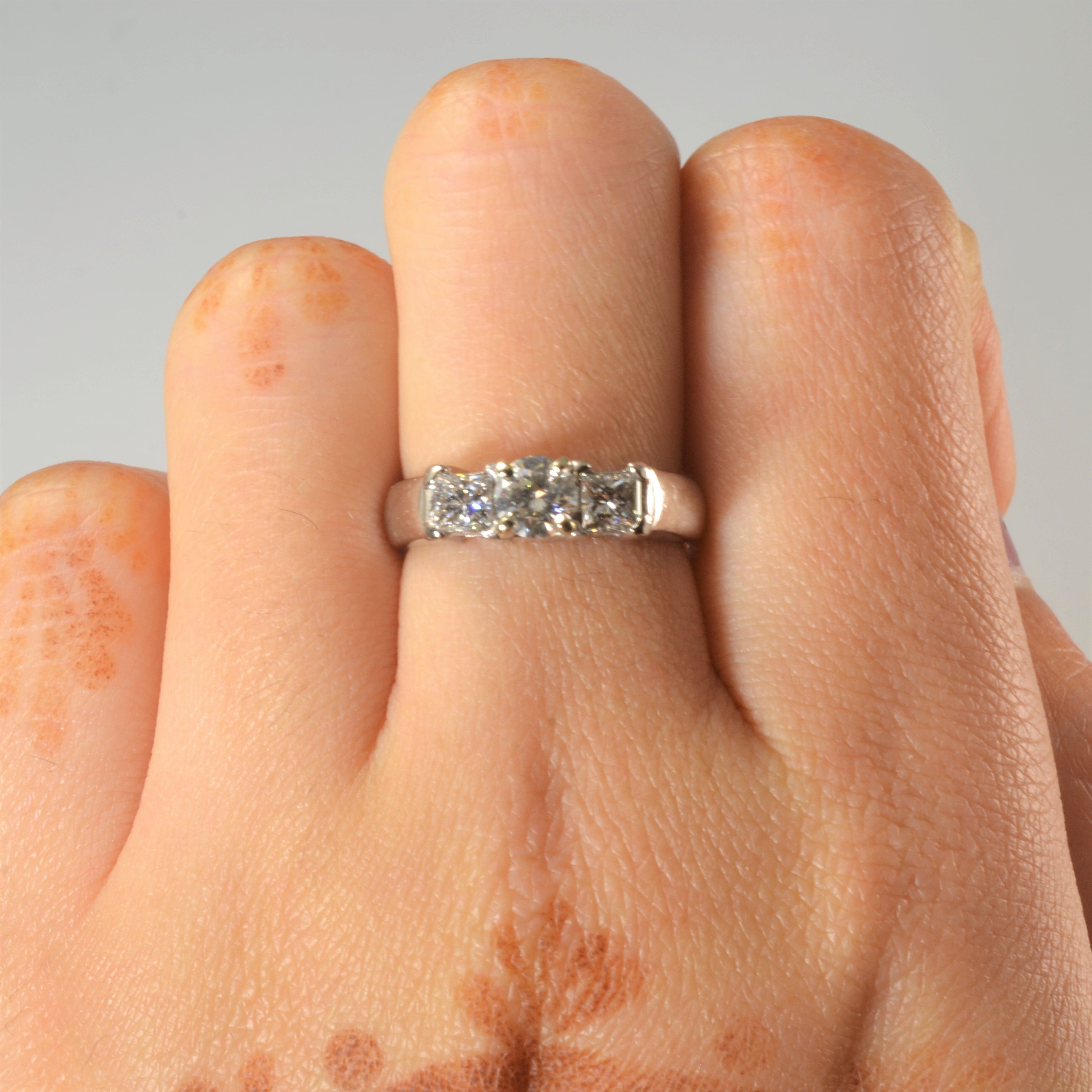 Mixed Cut Three Stone Diamond Ring | 0.96ctw | SZ 6 |