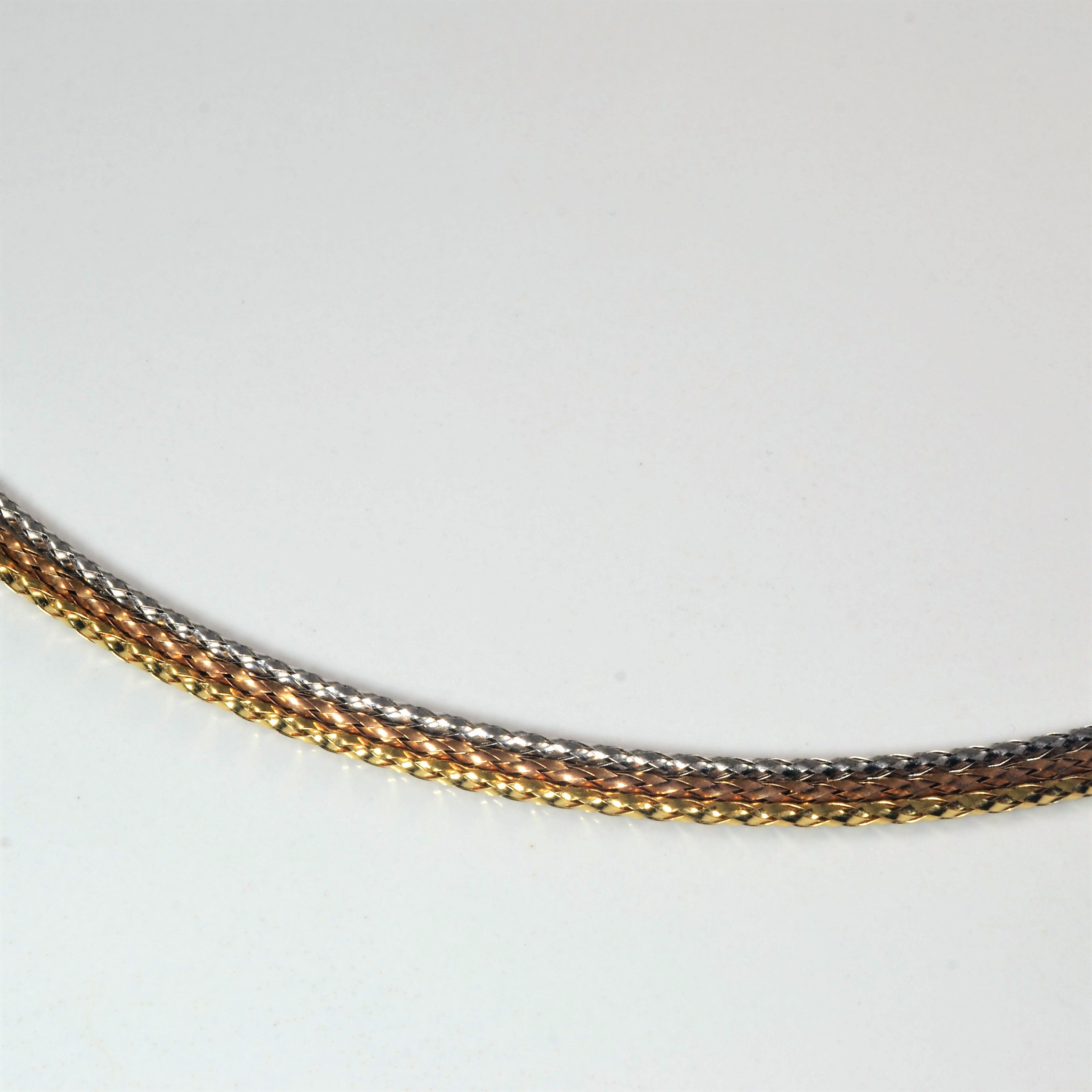 Tri Gold Multi Chain Choker | 15.5" |
