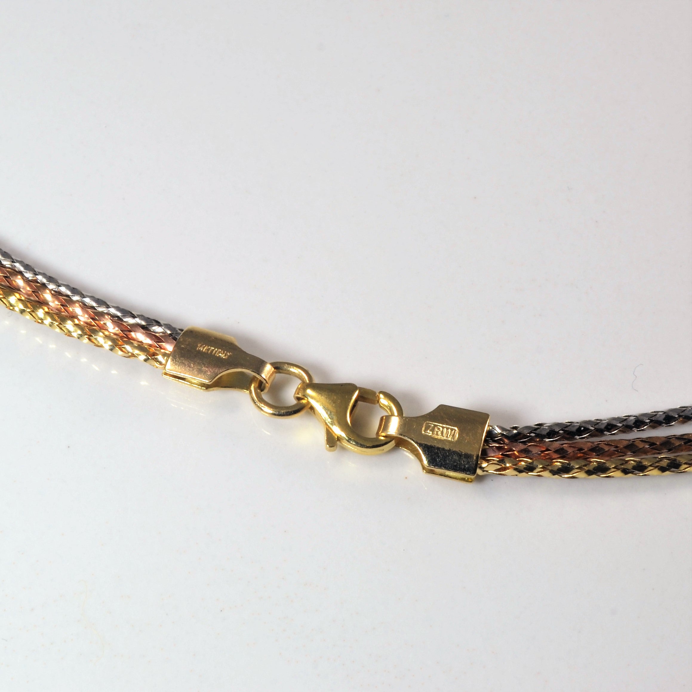 Tri Gold Multi Chain Choker | 15.5" |