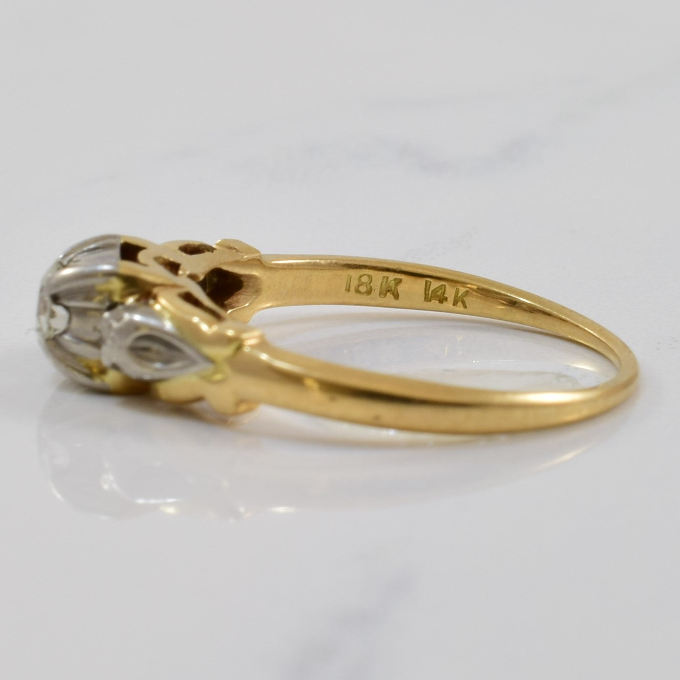 18K gold vintage ring for sale in USA, antique gold rings