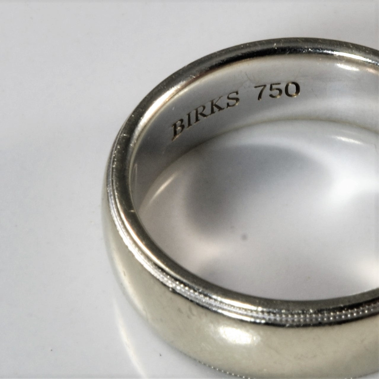 Birks' Milgrain Detailed Gold Band | SZ 7.5 |