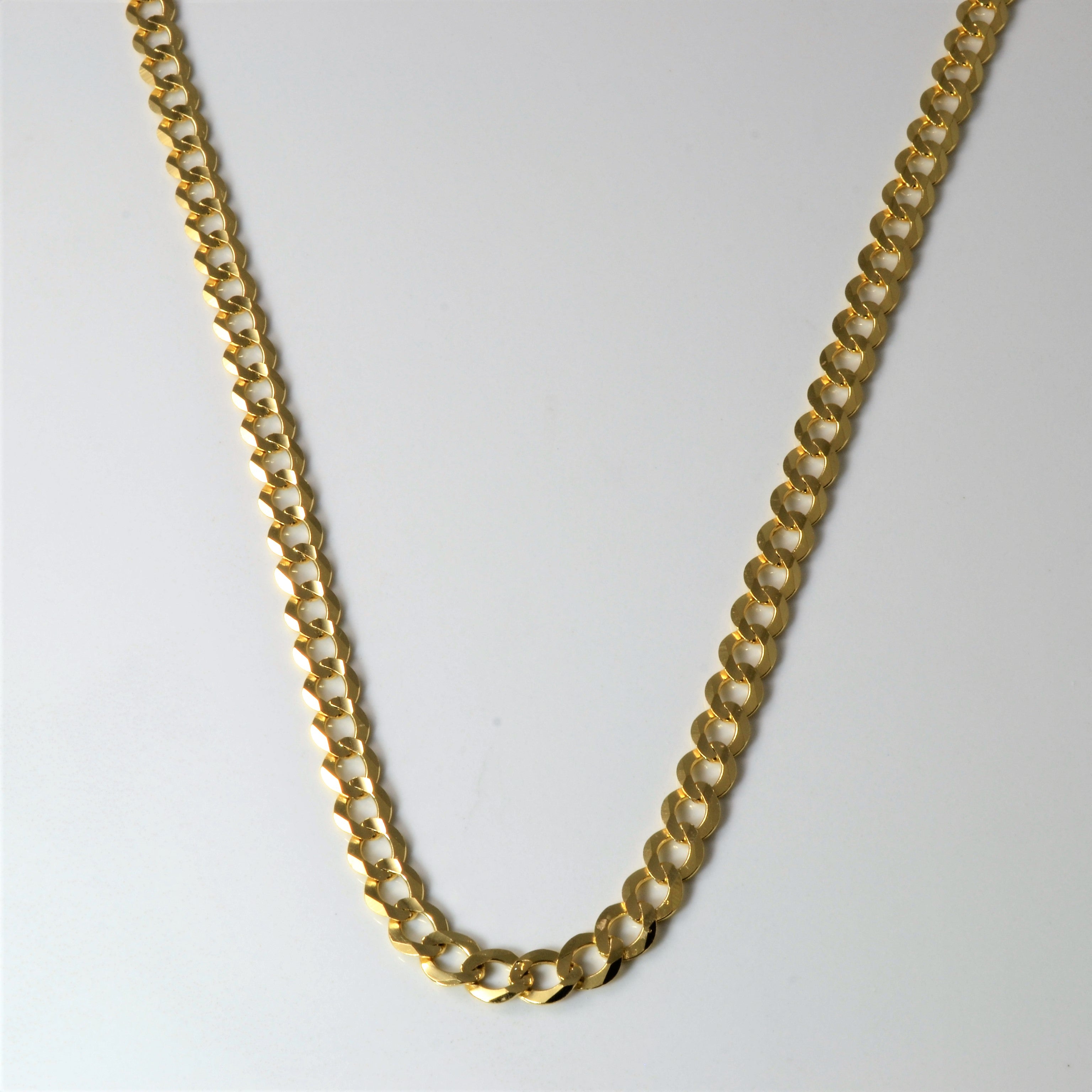 14k Yellow Gold Cuban Chain | 20" |